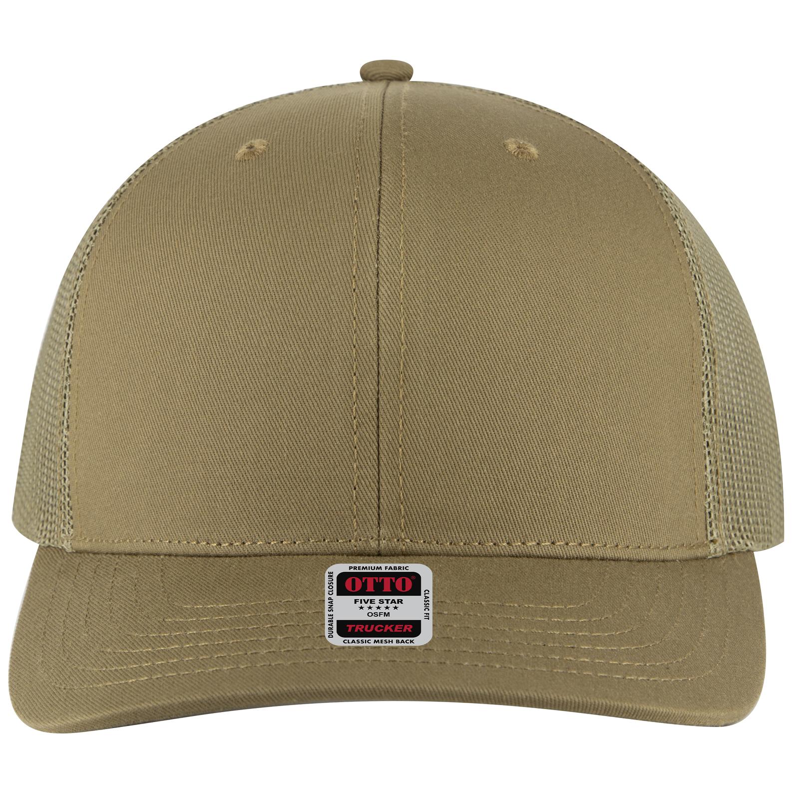 112-1 OTTO CAP 6 Panel Mid Profile Mesh Back Trucker Hat