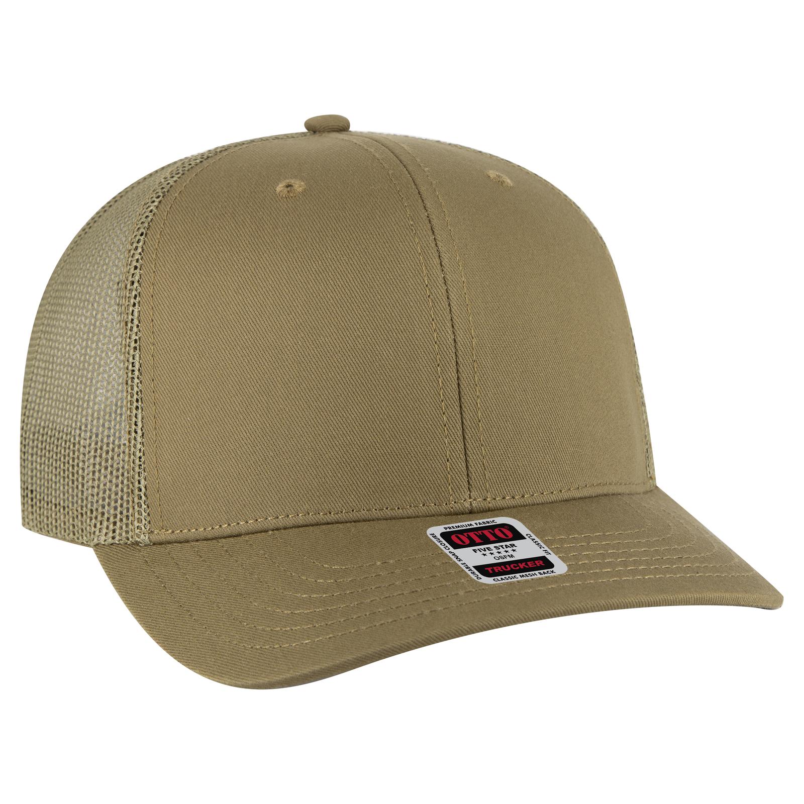 112-1 OTTO CAP 6 Panel Mid Profile Mesh Back Trucker Hat - Siide Image