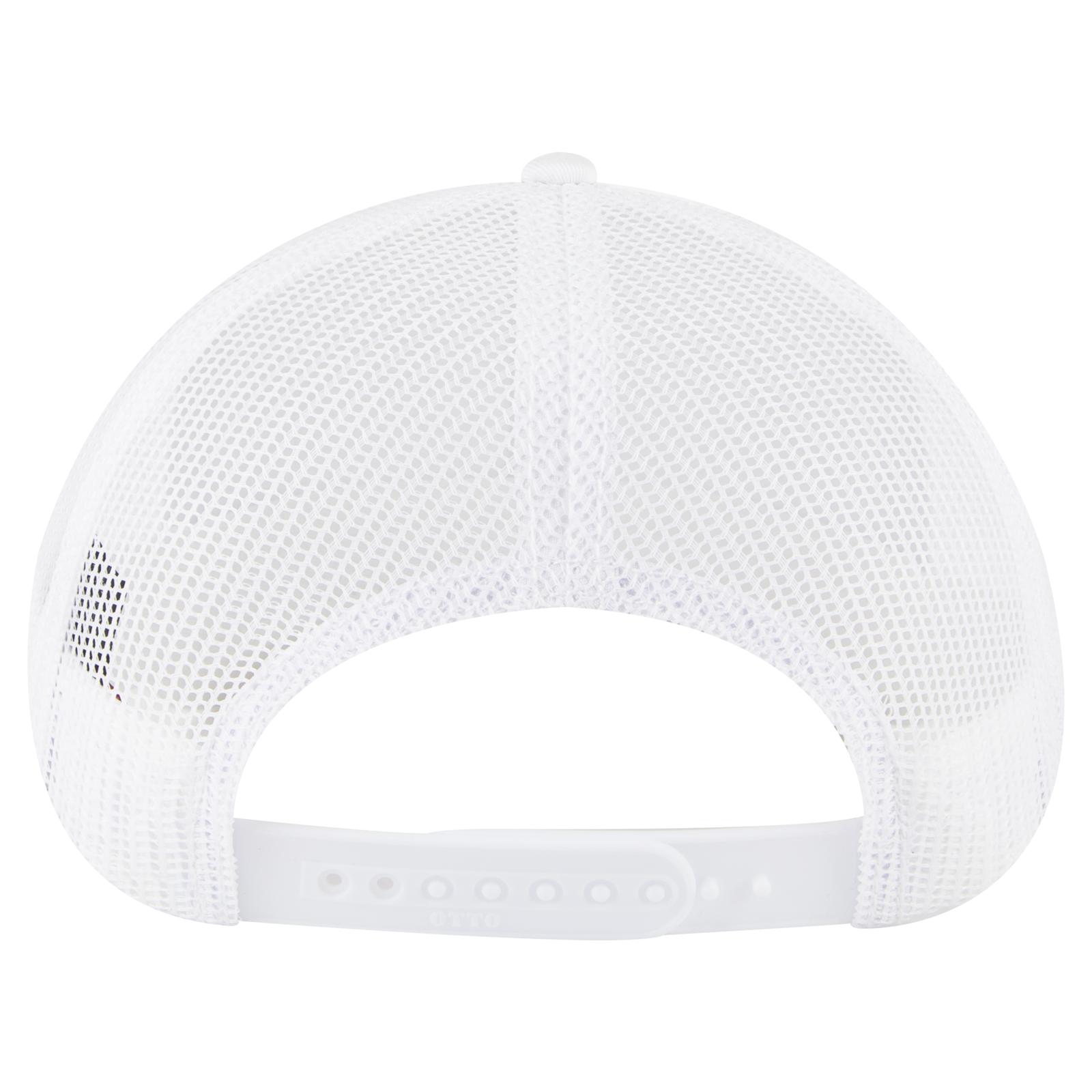 112-1 OTTO CAP 6 Panel Mid Profile Mesh Back Trucker Hat - Back Image