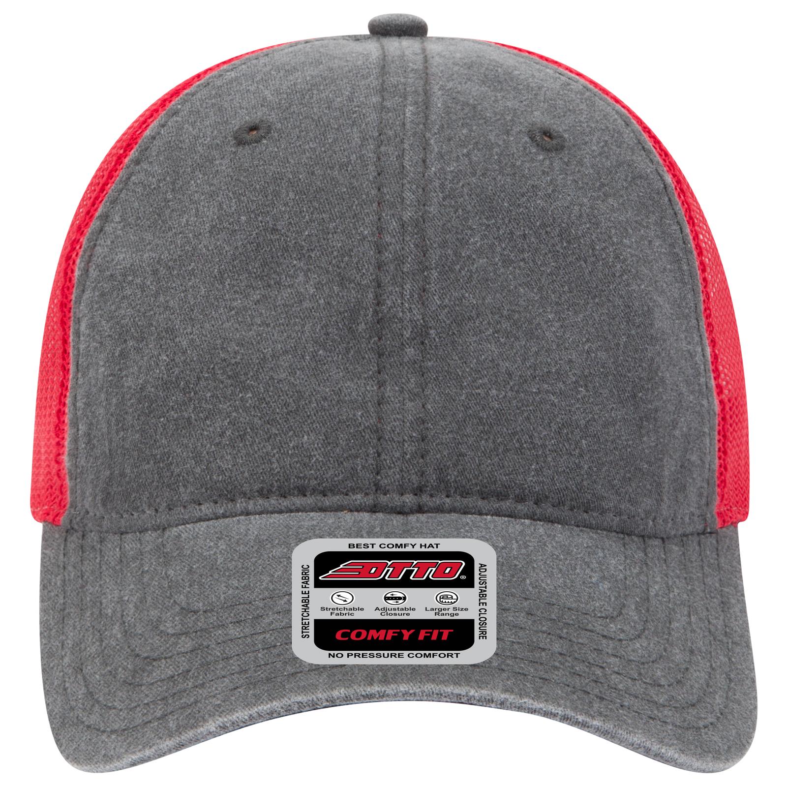 121-1202 OTTO CAP " COMFY FIT" 6 Panel Low Profile Mesh Back Trucker Hat