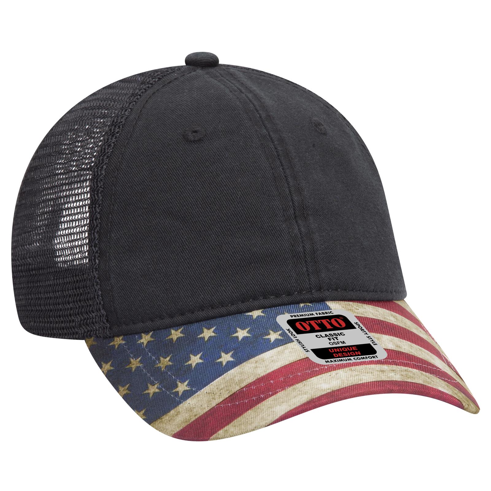 121-1281 OTTO CAP 6 Panel Low Profile Mesh Back Trucker Dad Hat - Siide Image