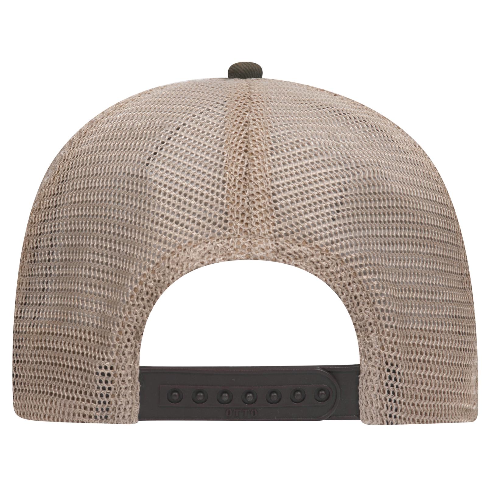 121-1297 OTTO CAP 6 Panel Low Profile Soft Polyester Mesh Back Baseball Cap - Back Image