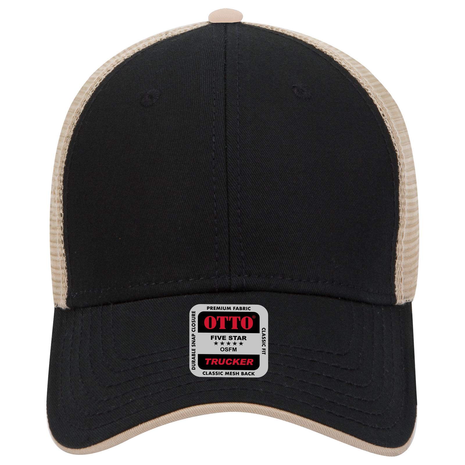 122-945 OTTO CAP 6 Panel Low Profile Mesh Back Trucker Hat