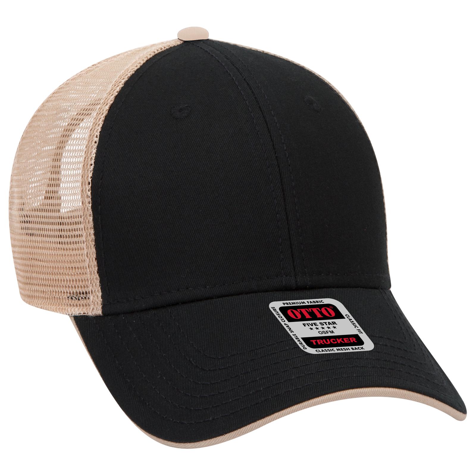 122-945 OTTO CAP 6 Panel Low Profile Mesh Back Trucker Hat - Siide Image