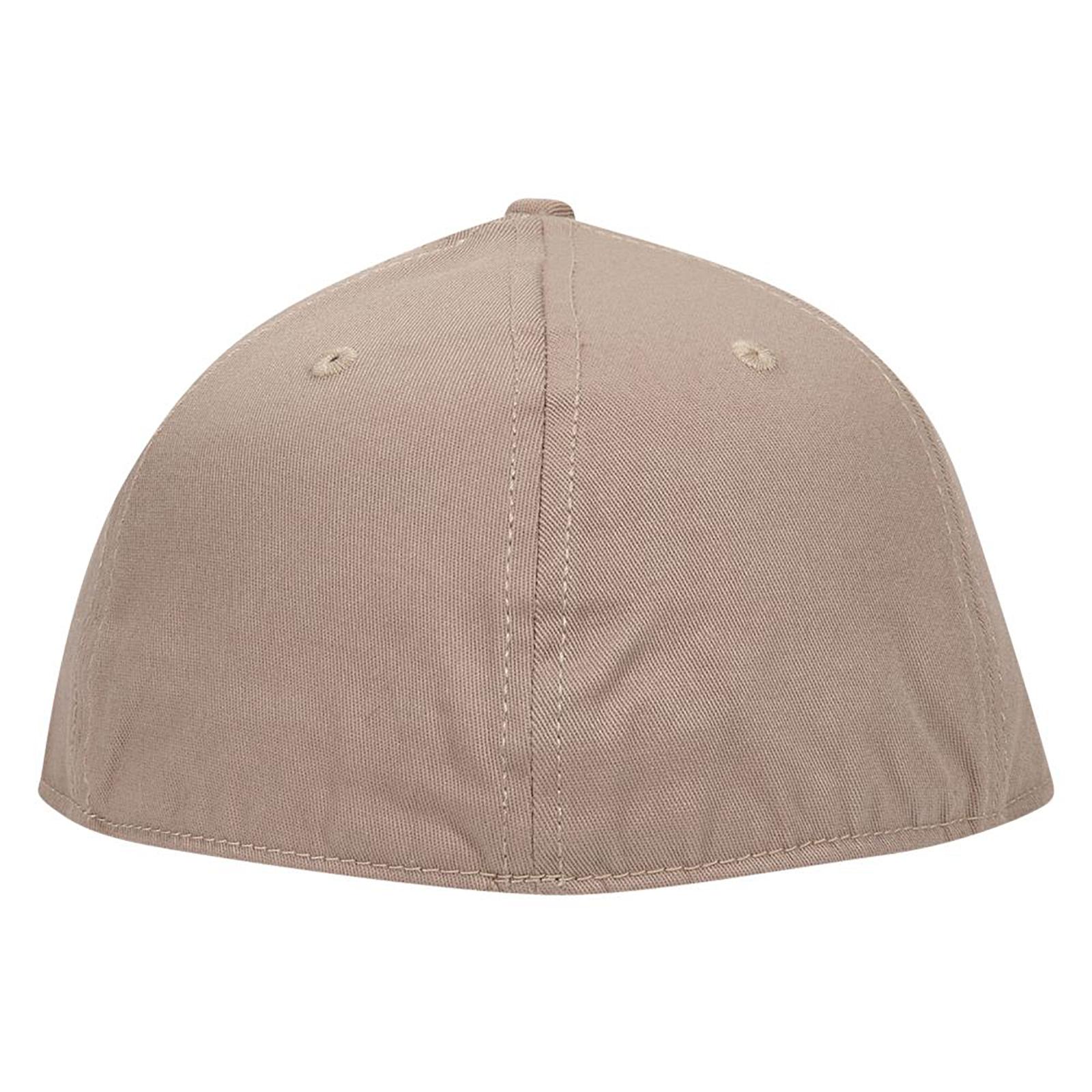 13-725 OTTO CAP " FLEX" Fitted 6 Panel Mid Profile Flat Visor Baseball Cap - Back Image