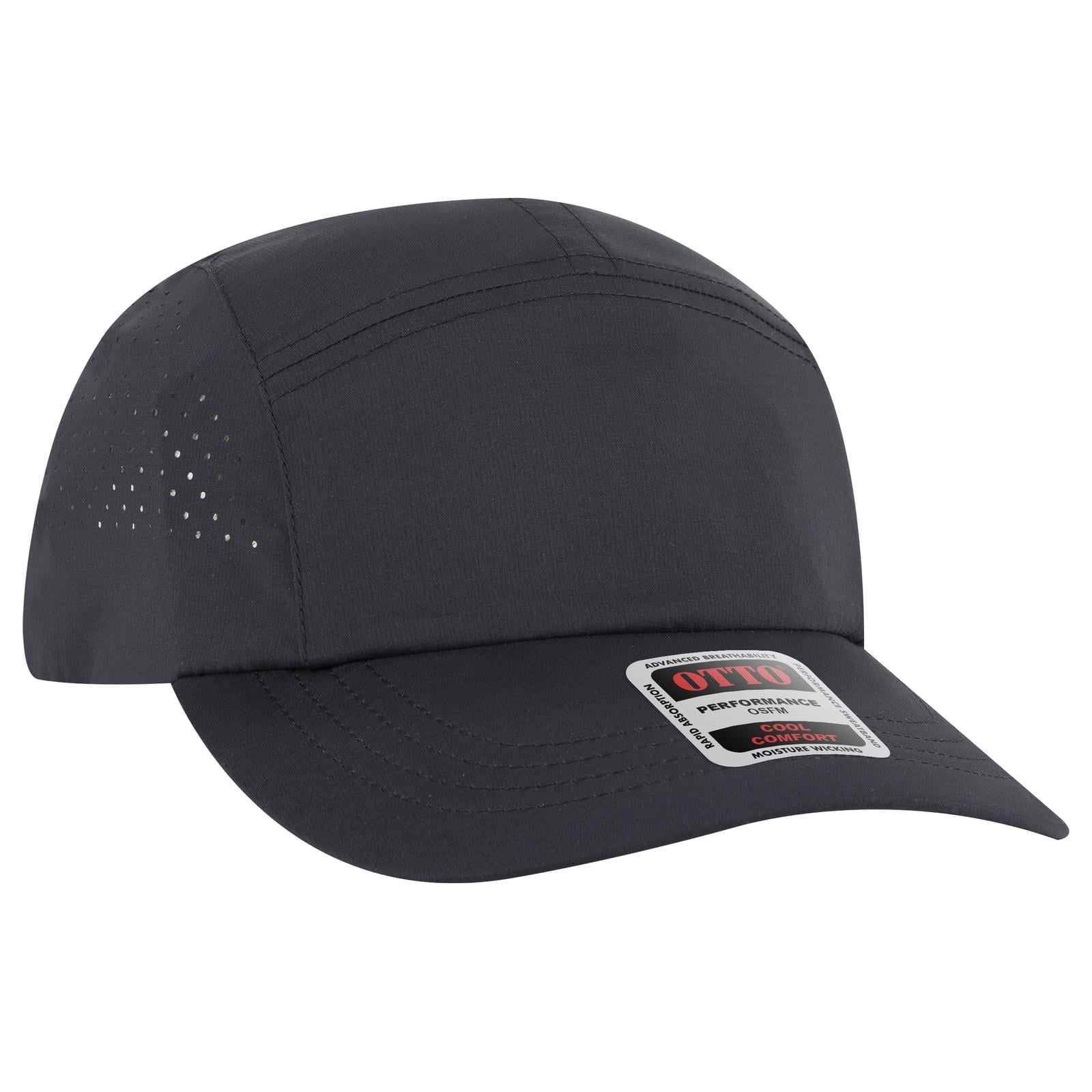 133-1 OTTO CAP 5 Panel Running Hat w/ Elastic Soft Visor - Siide Image
