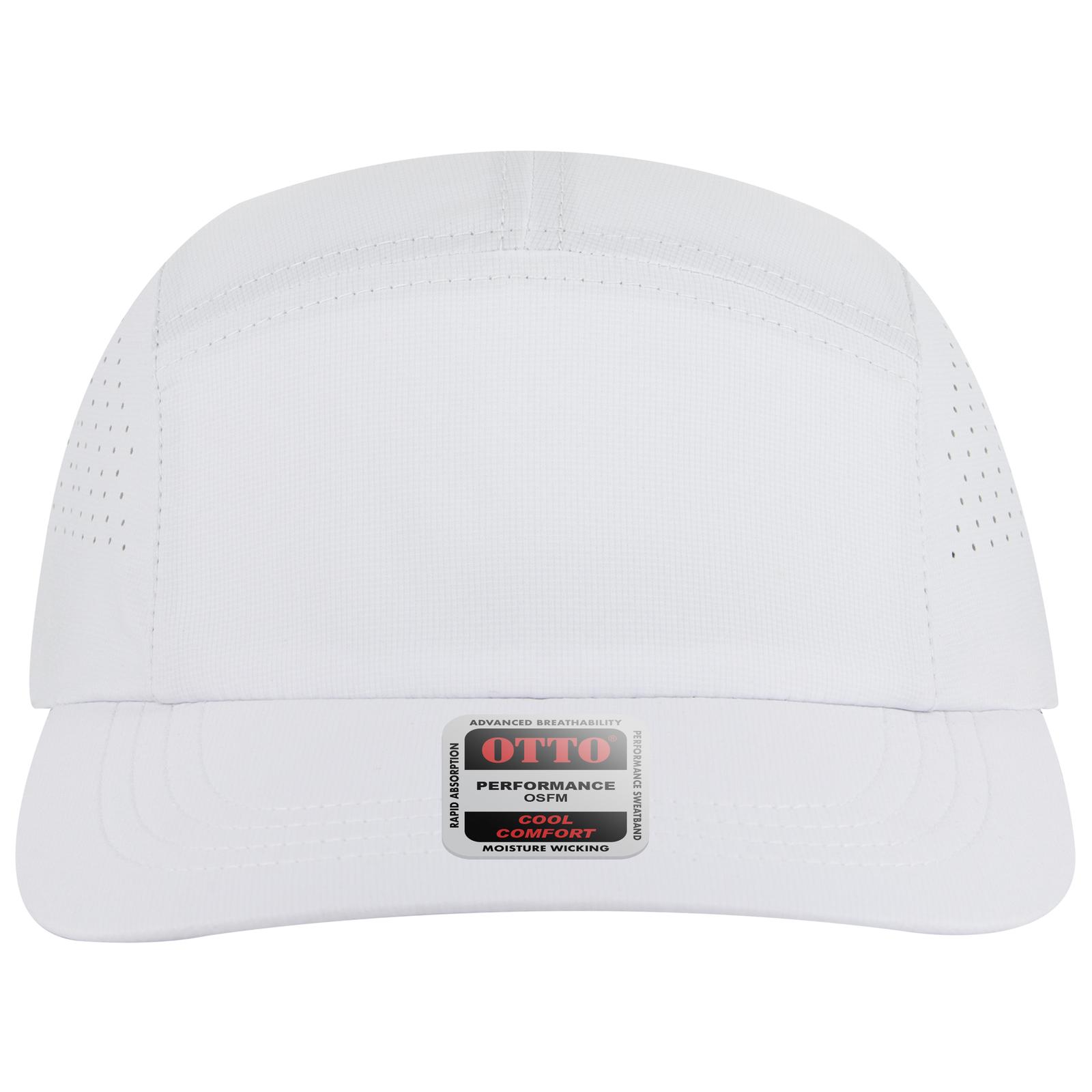 133-1 OTTO CAP 5 Panel Running Hat w/ Elastic Soft Visor Zoom Image