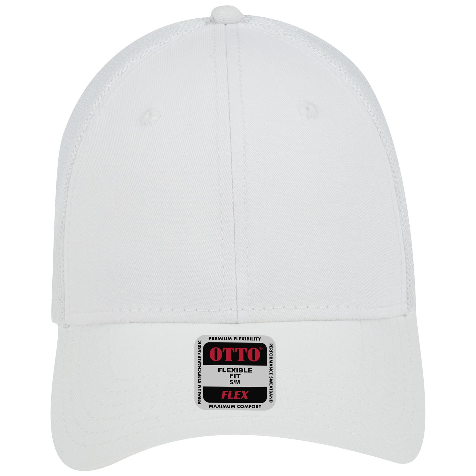 135-1230 OTTO CAP " FLEX" Fitted 6 Panel Low Profile Mesh Back Trucker Hat