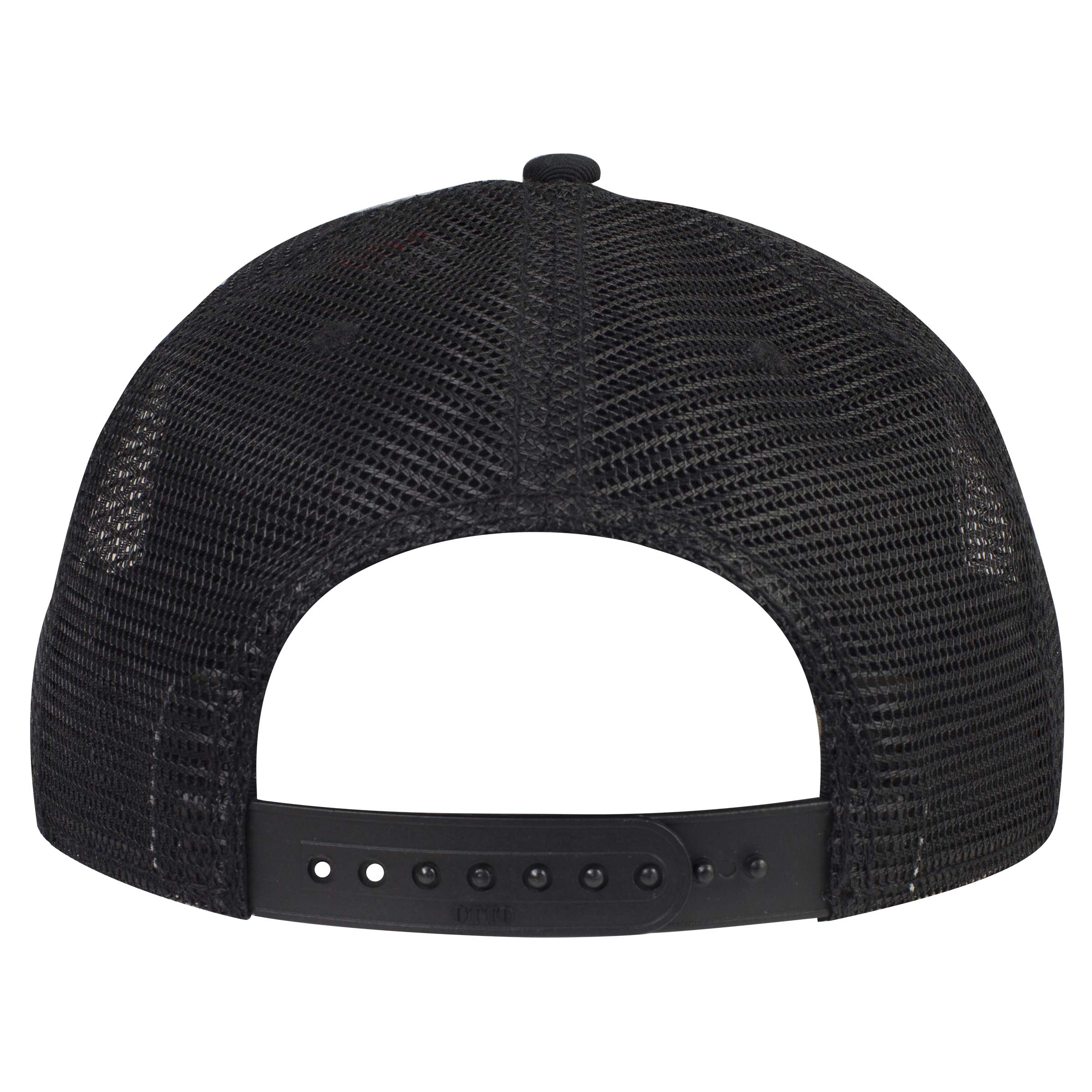 154-1124 OTTO CAP " SNAP" 5 Panel Pro Style Mesh Back Trucker Snapback Hat - Back Image