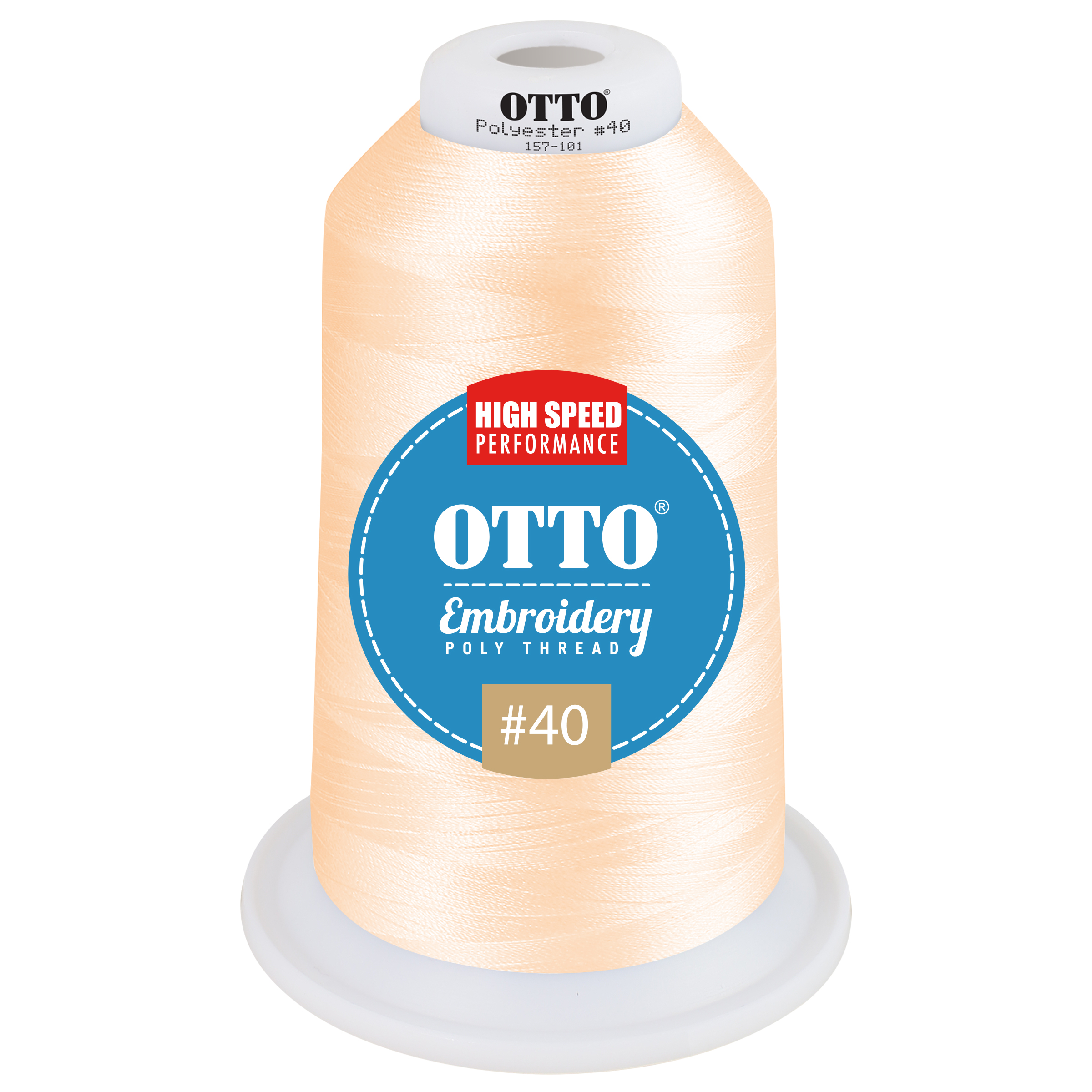 157-101 OTTO Embroidery Poly Thread #40 5,500 yd. King Cone 157-101 OTTO Embroidery Poly Thread #40 5,500 yd. King Cone