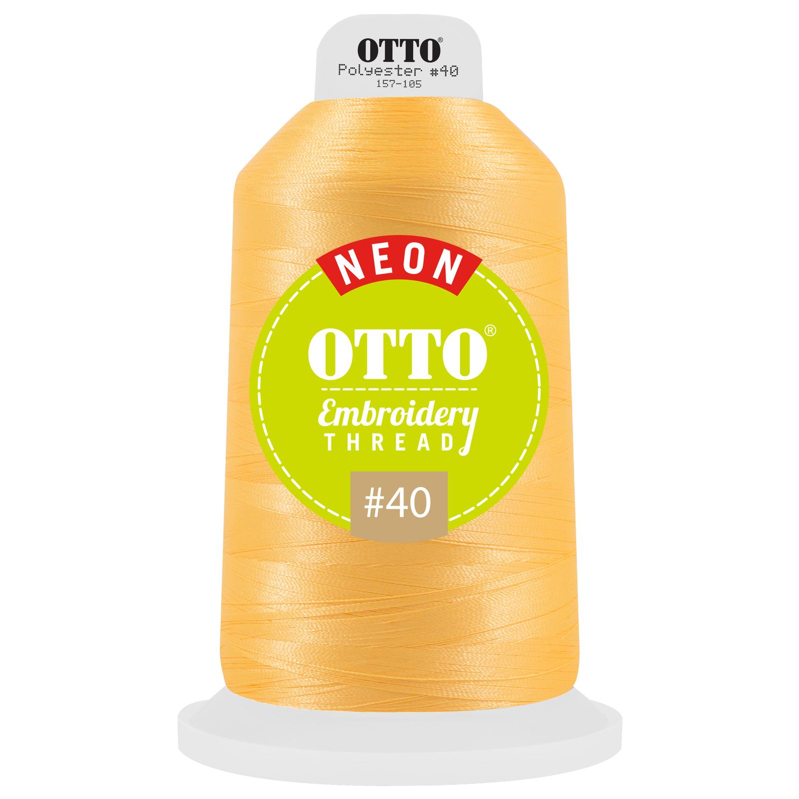157-105 OTTO Embroidery Neon Thread #40 5,500 yd. King Cone