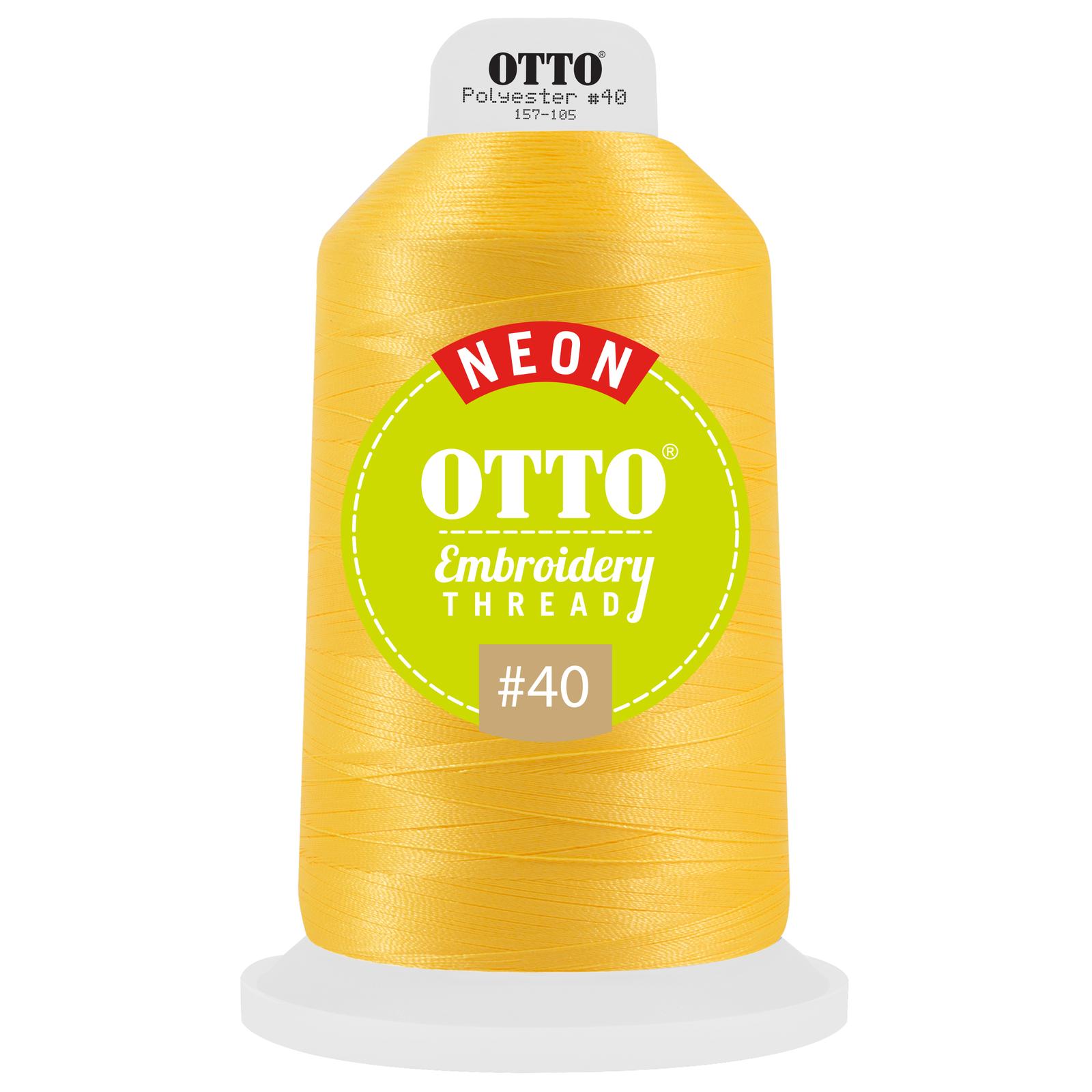 157-105 OTTO Embroidery Neon Thread #40 5,500 yd. King Cone
