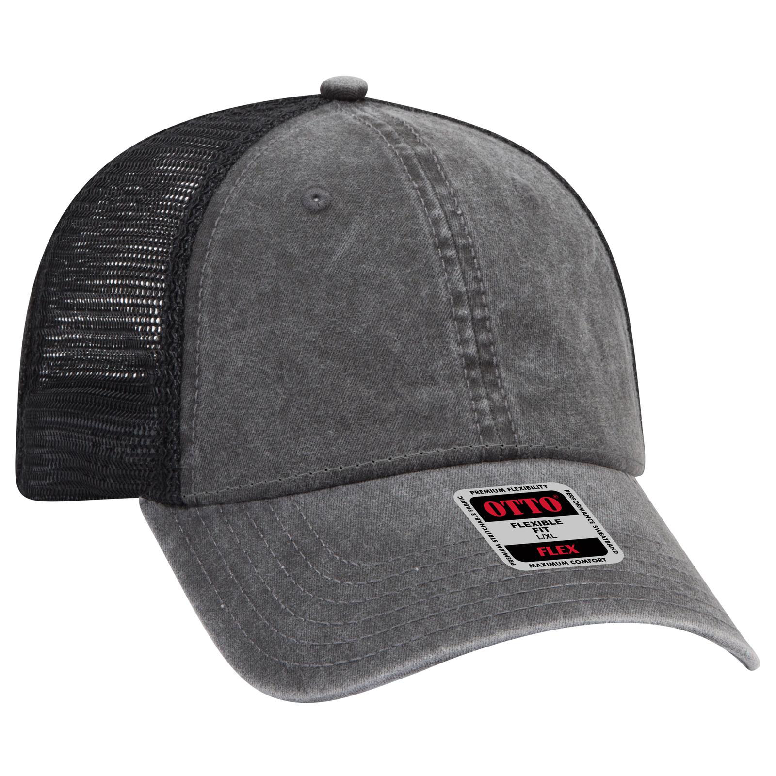 169-1264 OTTO CAP " FLEX" Fitted 6 Panel Low Profile Mesh Back Trucker Hat - Siide Image