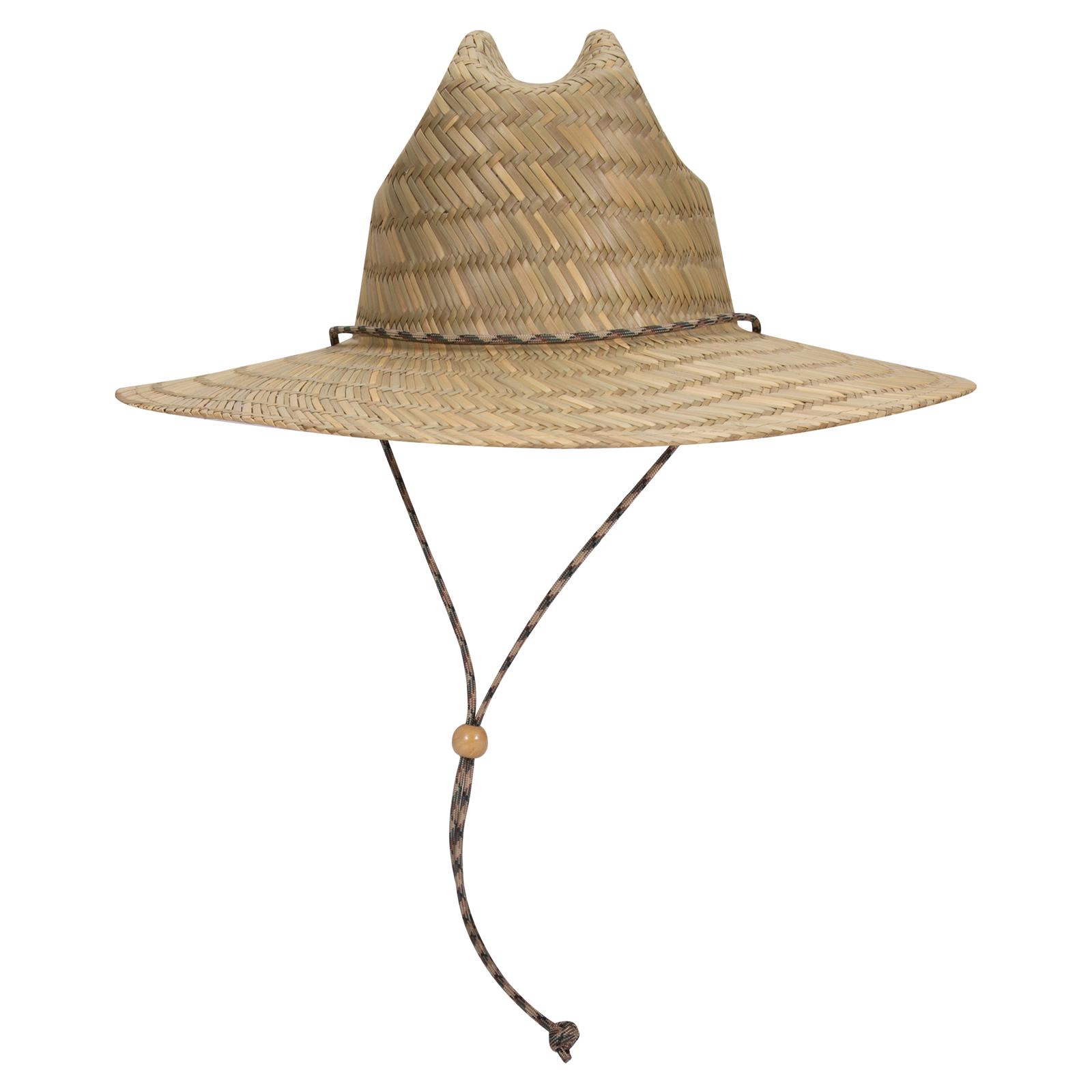 170-1325 OTTO CAP Straw Lifeguard Hat w/Adjustable Cord - Siide Image