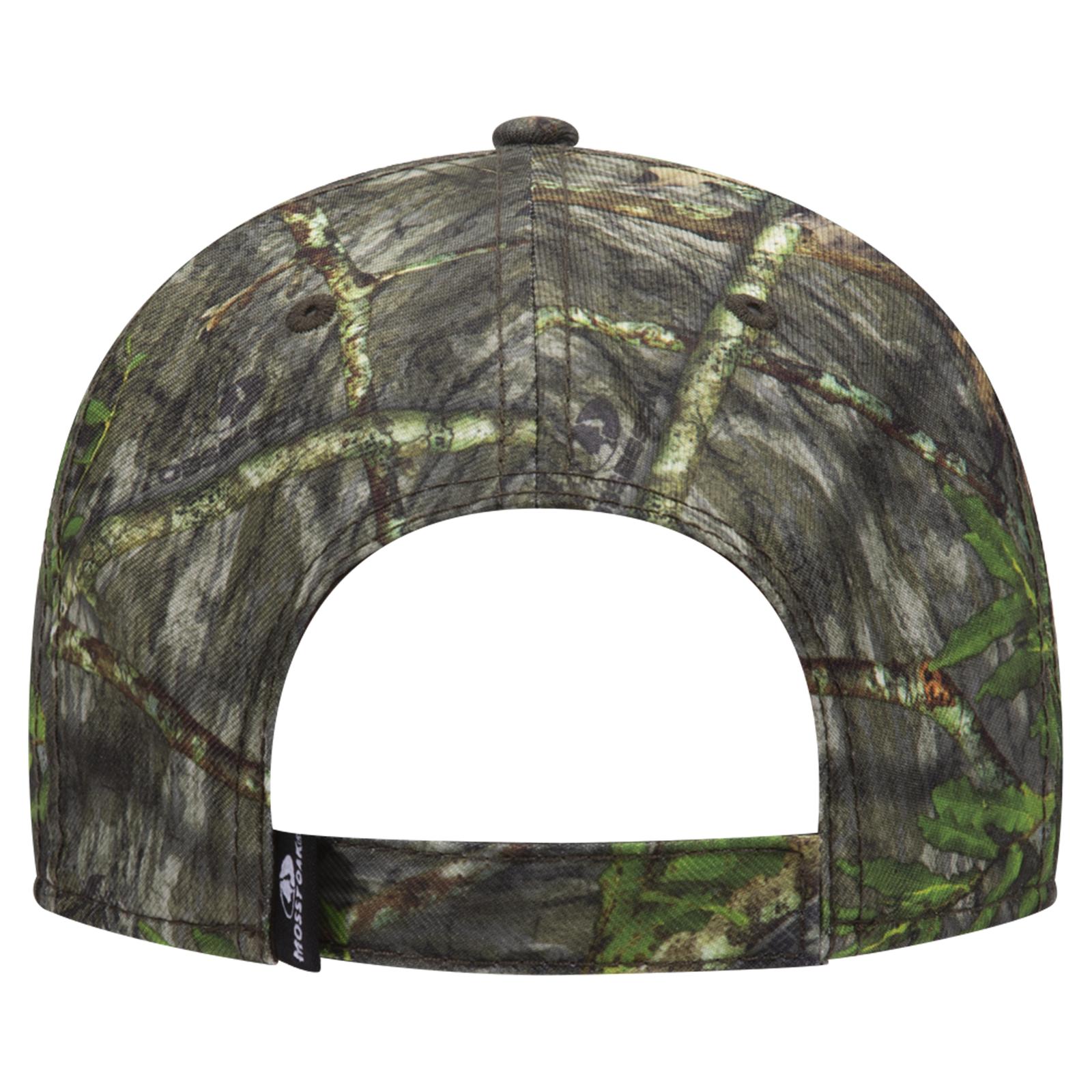 171-1295 OTTO CAP Mossy Oak Camouflage Superior Polyester Twill 6 Panel Low Profile Baseball Cap - Back Image