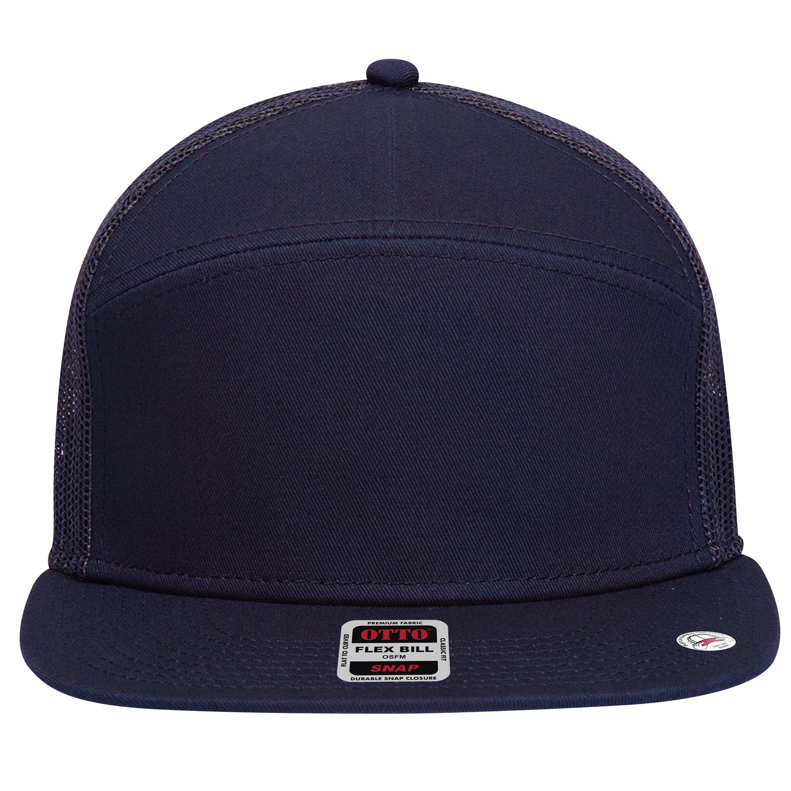 172-1298 OTTO CAP 7 Panel Mesh Back Trucker Snapback Hat Zoom Image