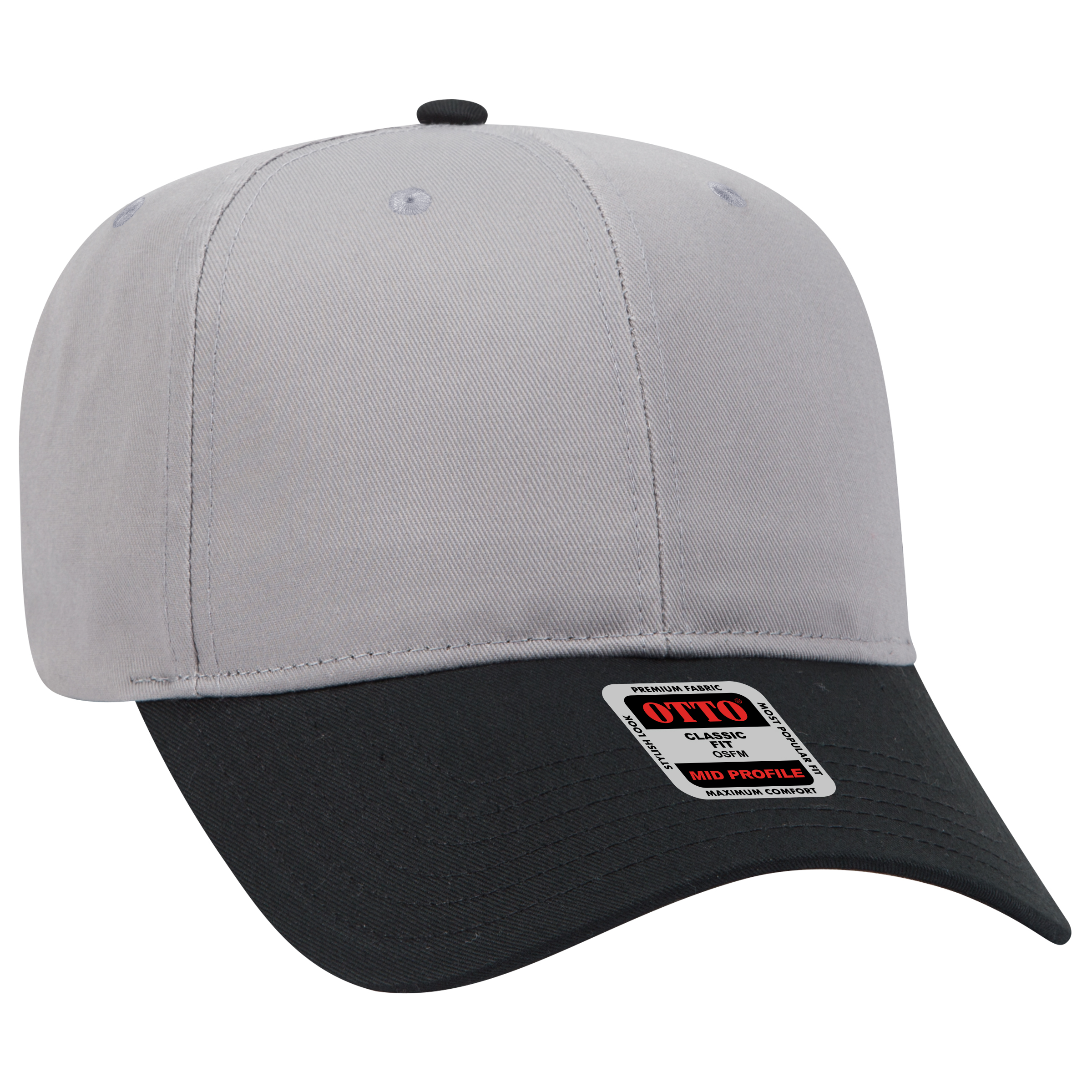 27-079 OTTO CAP 6 Panel Mid Profile Baseball Cap - Siide Image