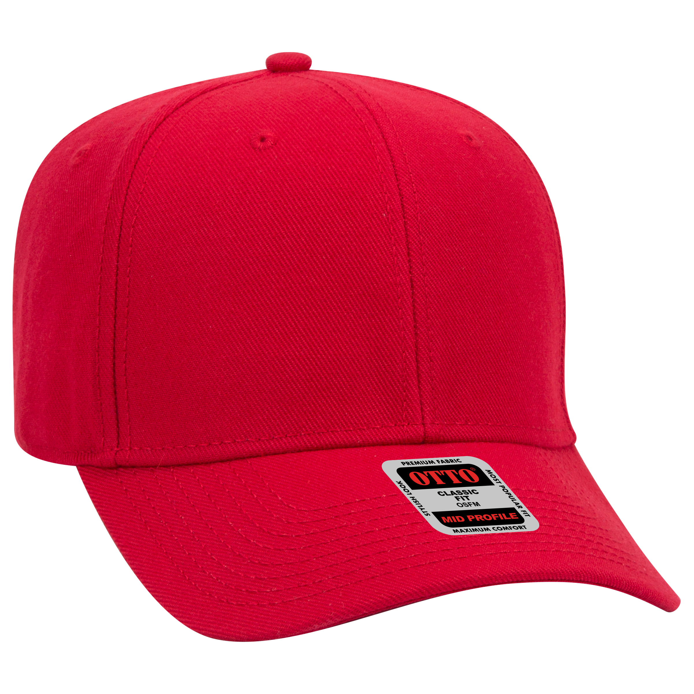 27-210 OTTO CAP 6 Panel Mid Profile Baseball Cap - Siide Image