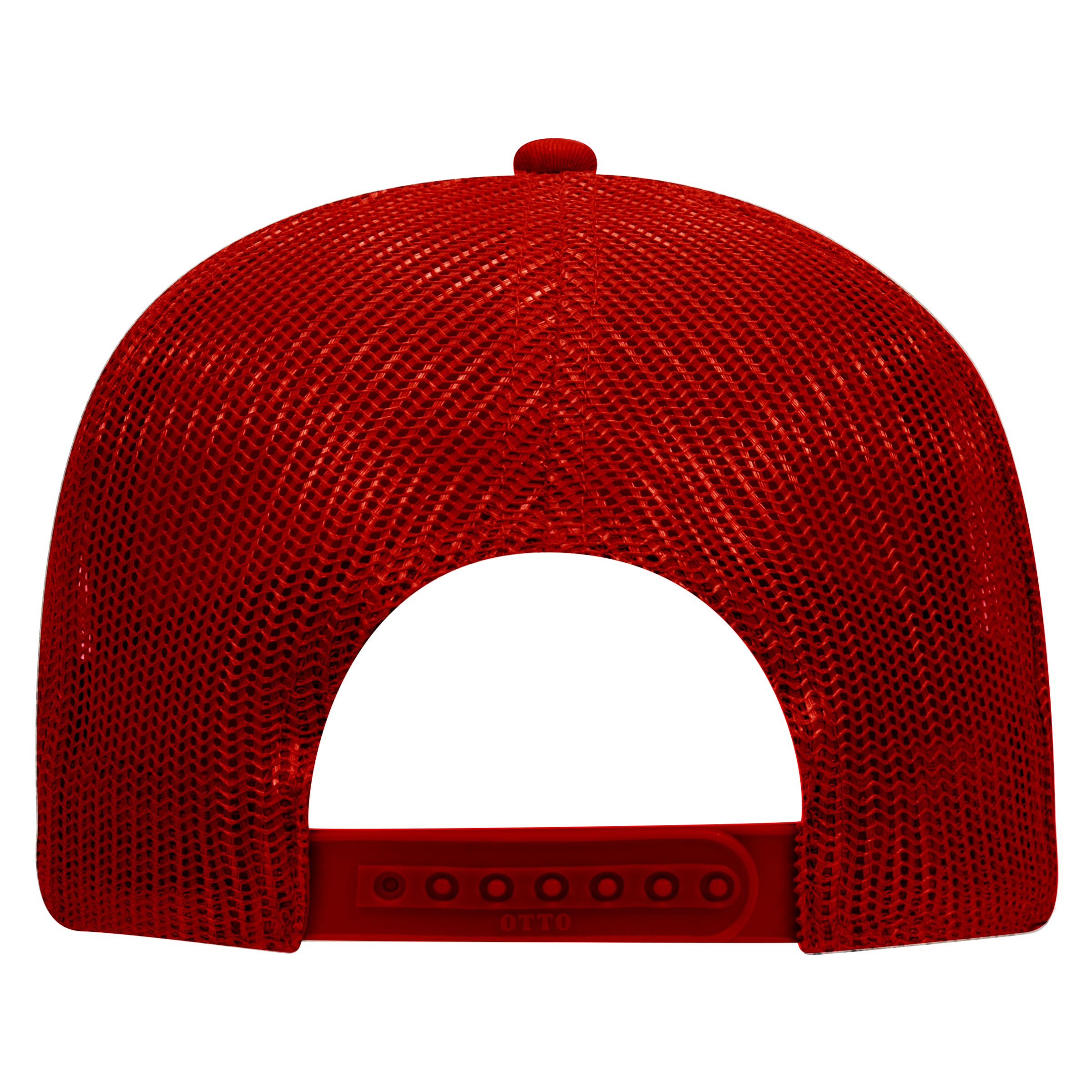 30-287 OTTO CAP 6 Panel Mid Profile Mesh Back Trucker Hat - Back Image