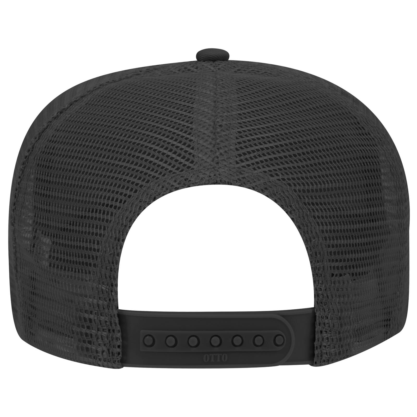 32-1104 OTTO CAP 5 Panel Mid Profile Mesh Back Trucker Hat - Back Image