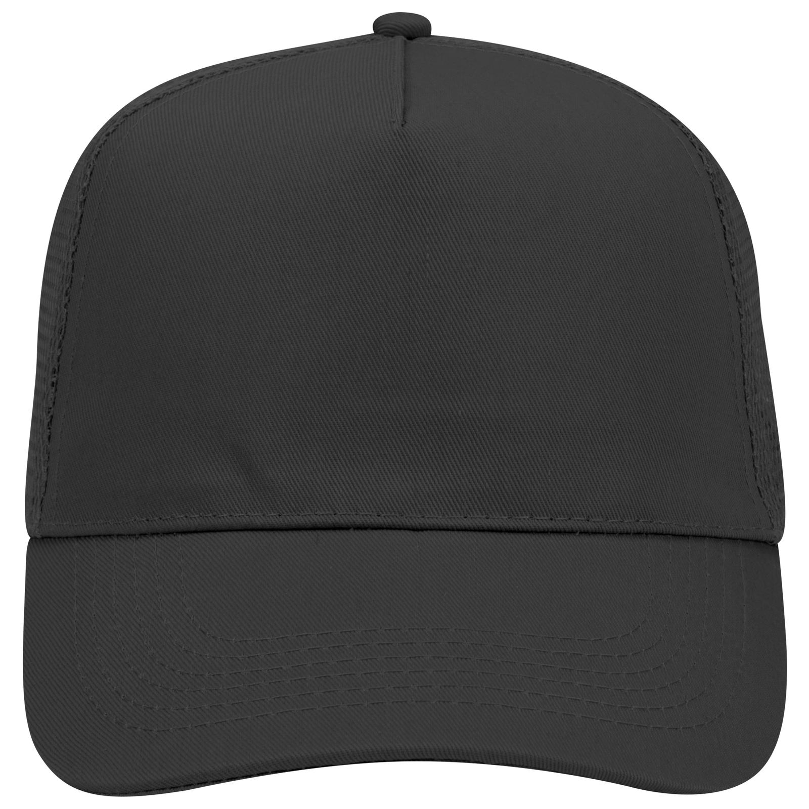 32-1104 OTTO CAP 5 Panel Mid Profile Mesh Back Trucker Hat