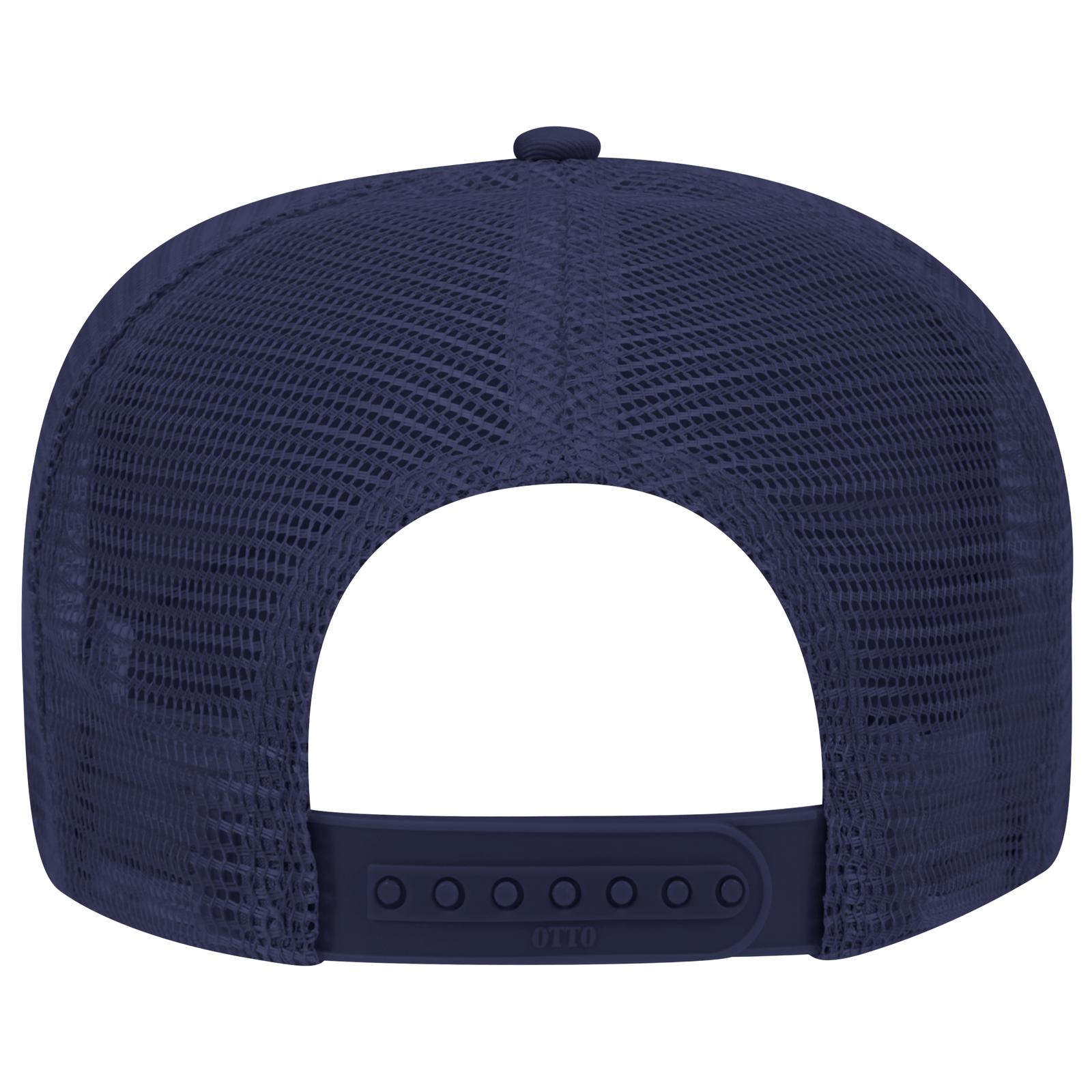 32-1104 OTTO CAP 5 Panel Mid Profile Mesh Back Trucker Hat - Back Image