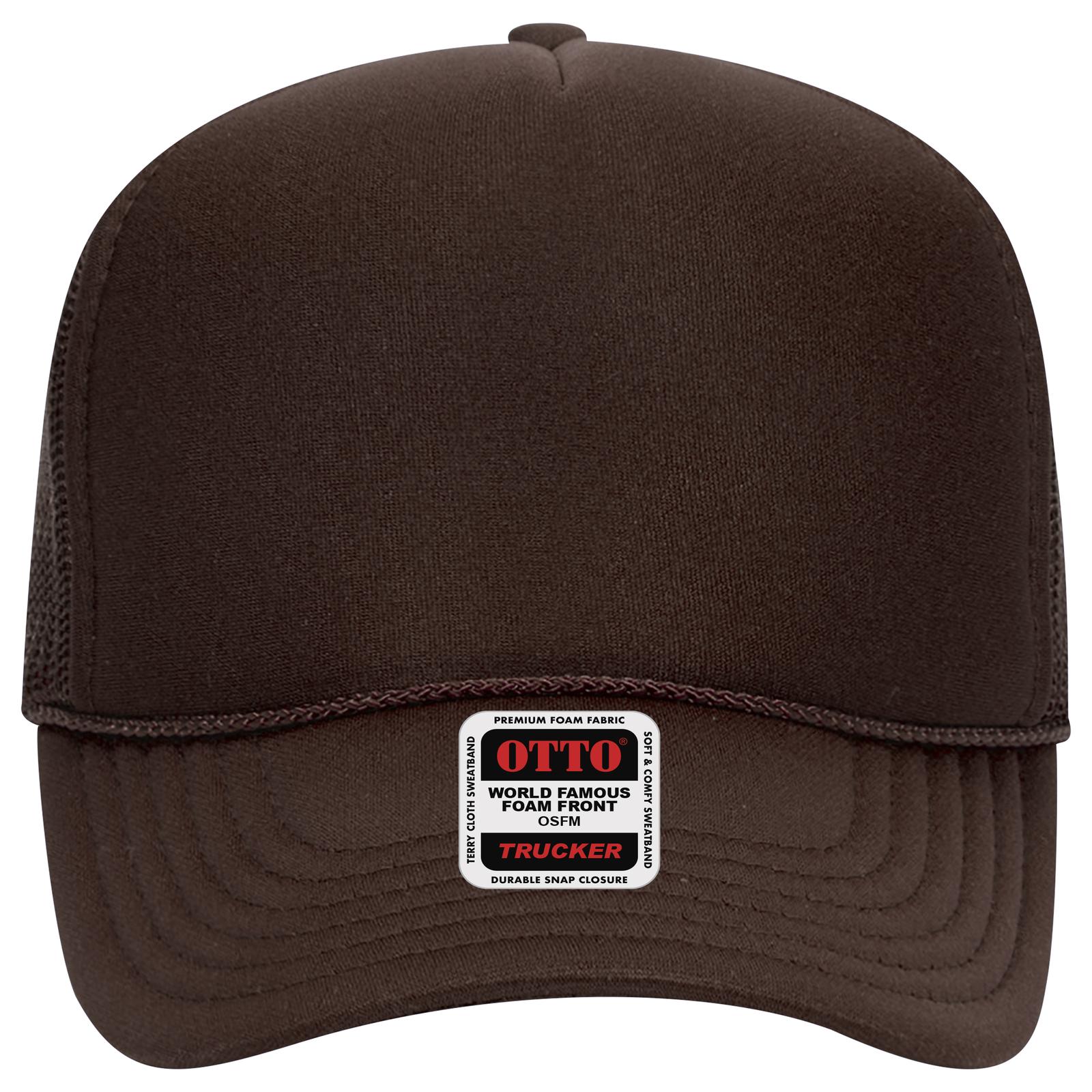 32-467 OTTO CAP 5 Panel Mid Profile Mesh Back Trucker Hat 32-467 OTTO CAP 5 Panel Mid Profile Mesh Back Trucker Hat