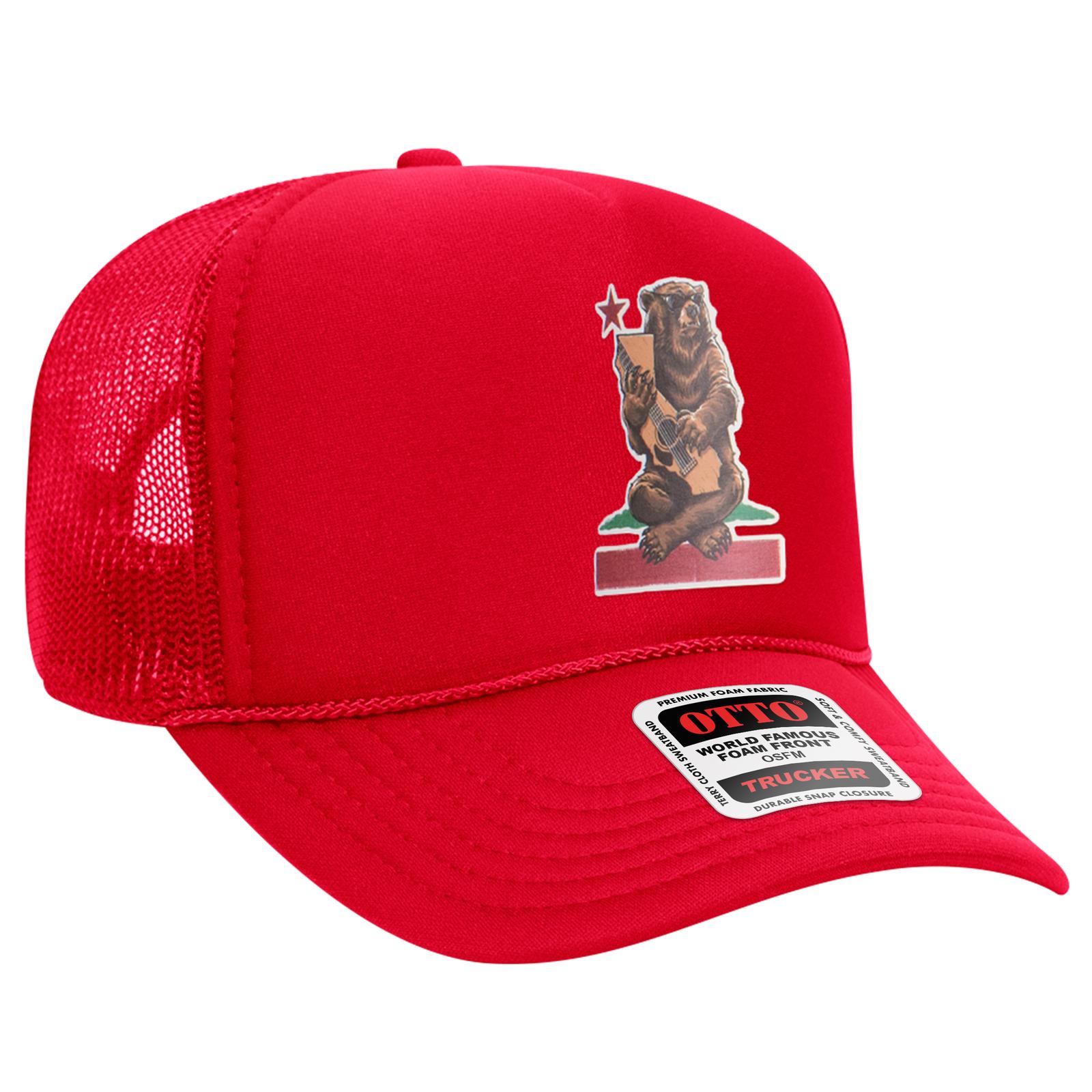 32-467 OTTO CAP 5 Panel Mid Profile Mesh Back Trucker Hat - Back Image