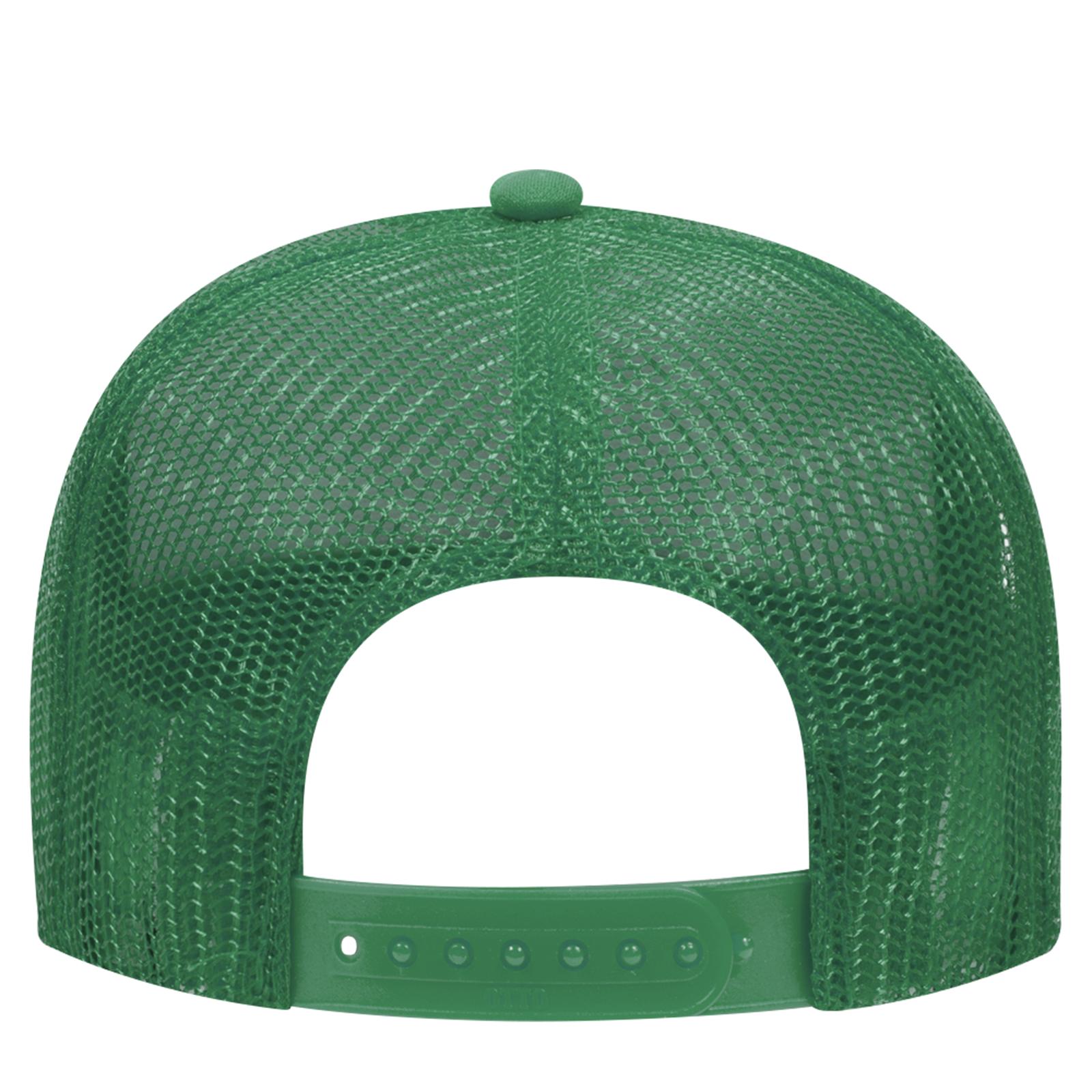 32-467 OTTO CAP 5 Panel Mid Profile Mesh Back Trucker Hat - Back Image