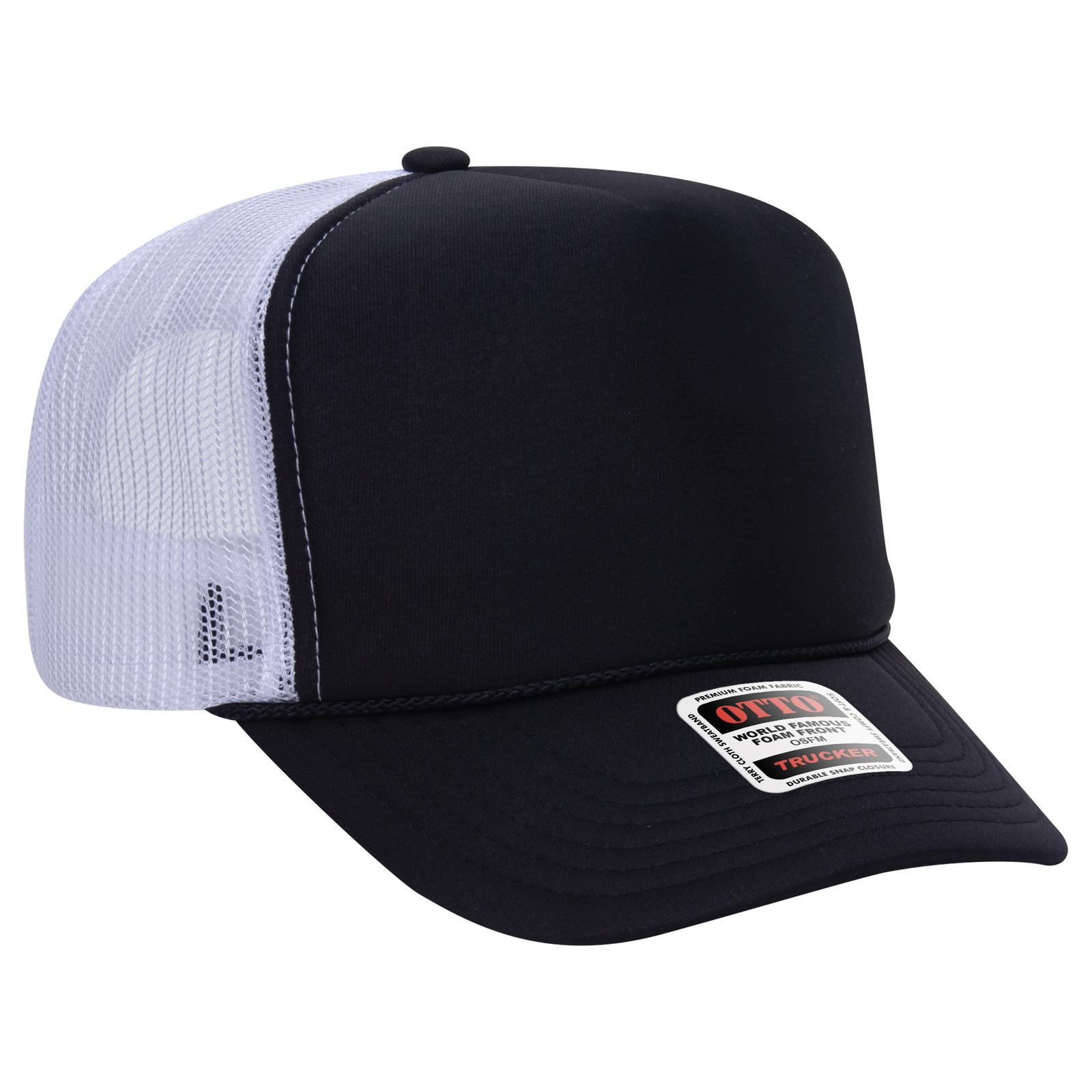 OTTO 39-165 Trucker Hat 39-165 OTTO CAP 5 Panel High Crown Mesh Back Trucker Hat - Siide Image