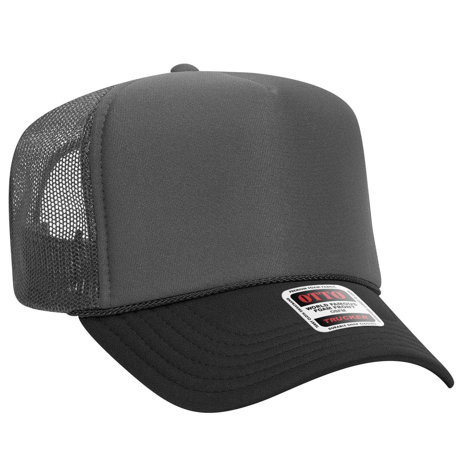39-165 OTTO CAP 5 Panel High Crown Mesh Back Trucker Hat - Siide Image