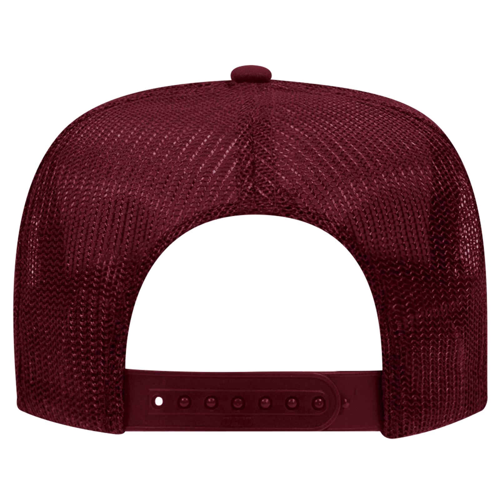 39-165 OTTO CAP 5 Panel High Crown Mesh Back Trucker Hat - Back Image