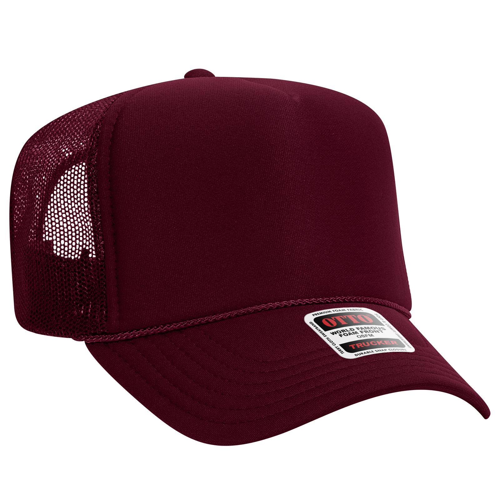 39-165 OTTO CAP 5 Panel High Crown Mesh Back Trucker Hat - Siide Image