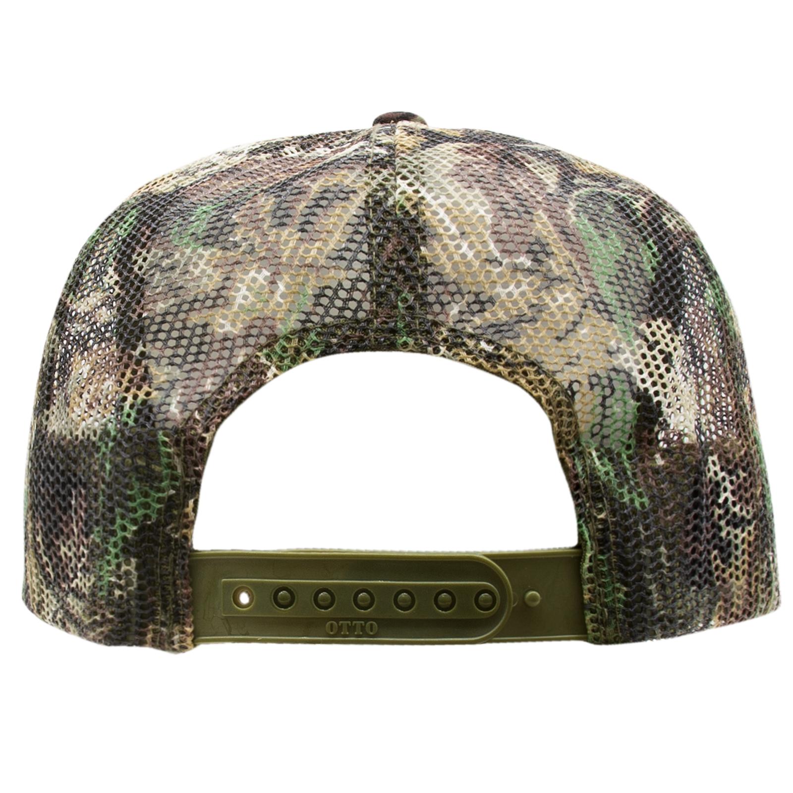 OTTO 39-165 Trucker Hat 39-165 OTTO CAP 5 Panel High Crown Mesh Back Trucker Hat - Back Image