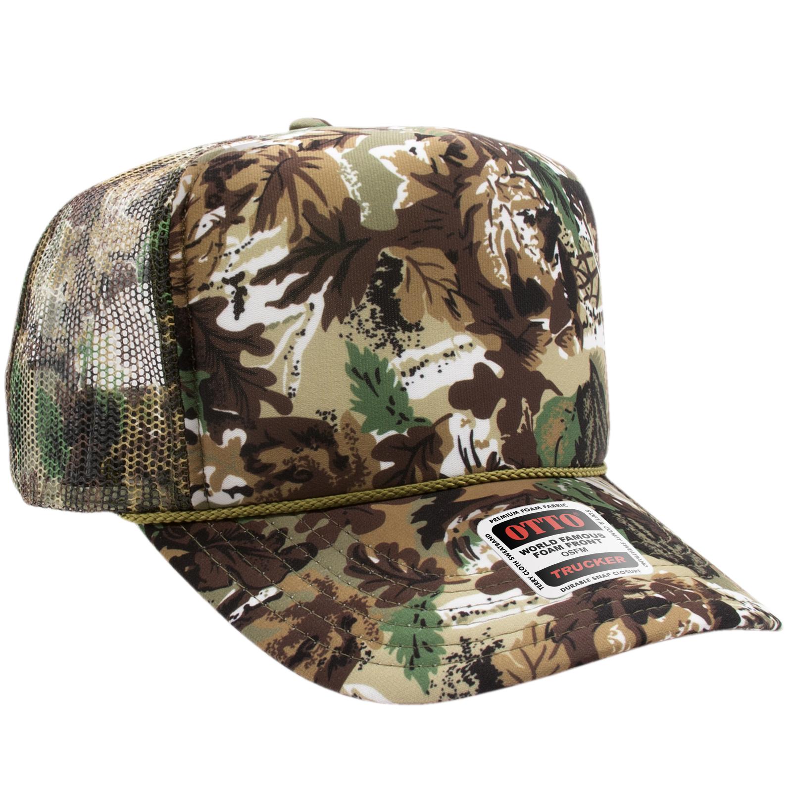 OTTO 39-165 Trucker Hat 39-165 OTTO CAP 5 Panel High Crown Mesh Back Trucker Hat - Siide Image