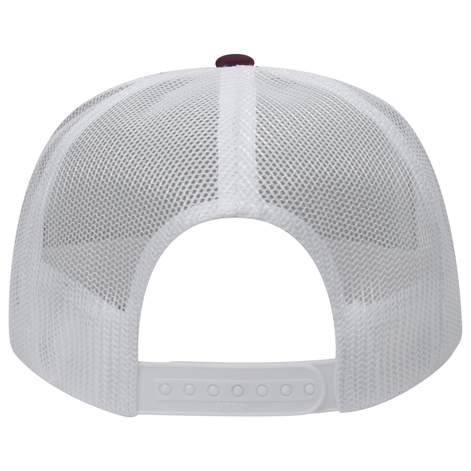 39-165 OTTO CAP 5 Panel High Crown Mesh Back Trucker Hat - Back Image