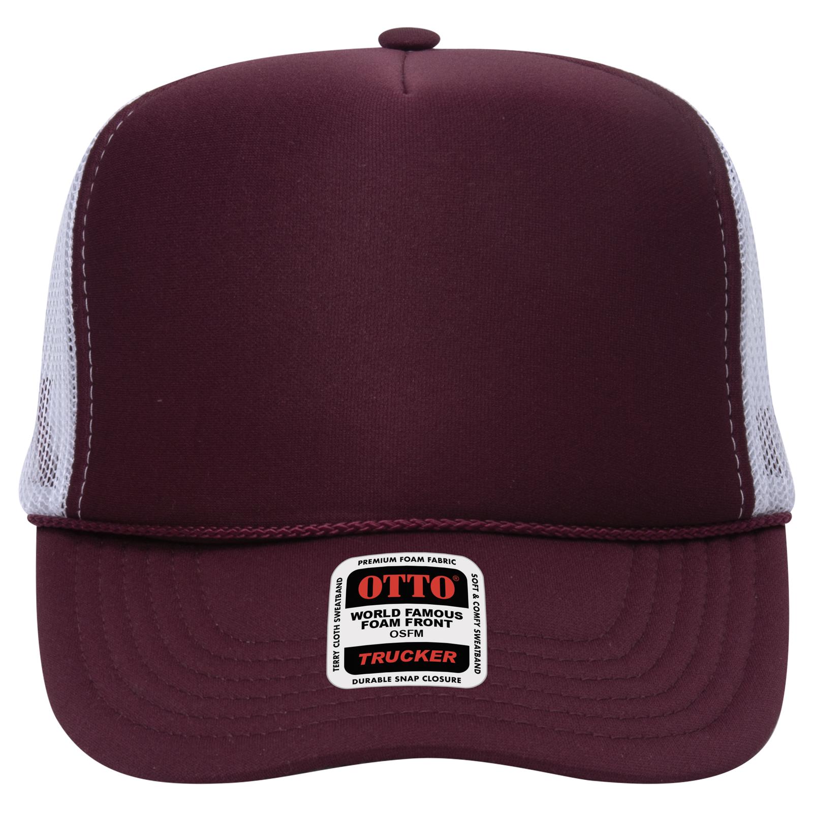 39-165 OTTO CAP 5 Panel High Crown Mesh Back Trucker Hat