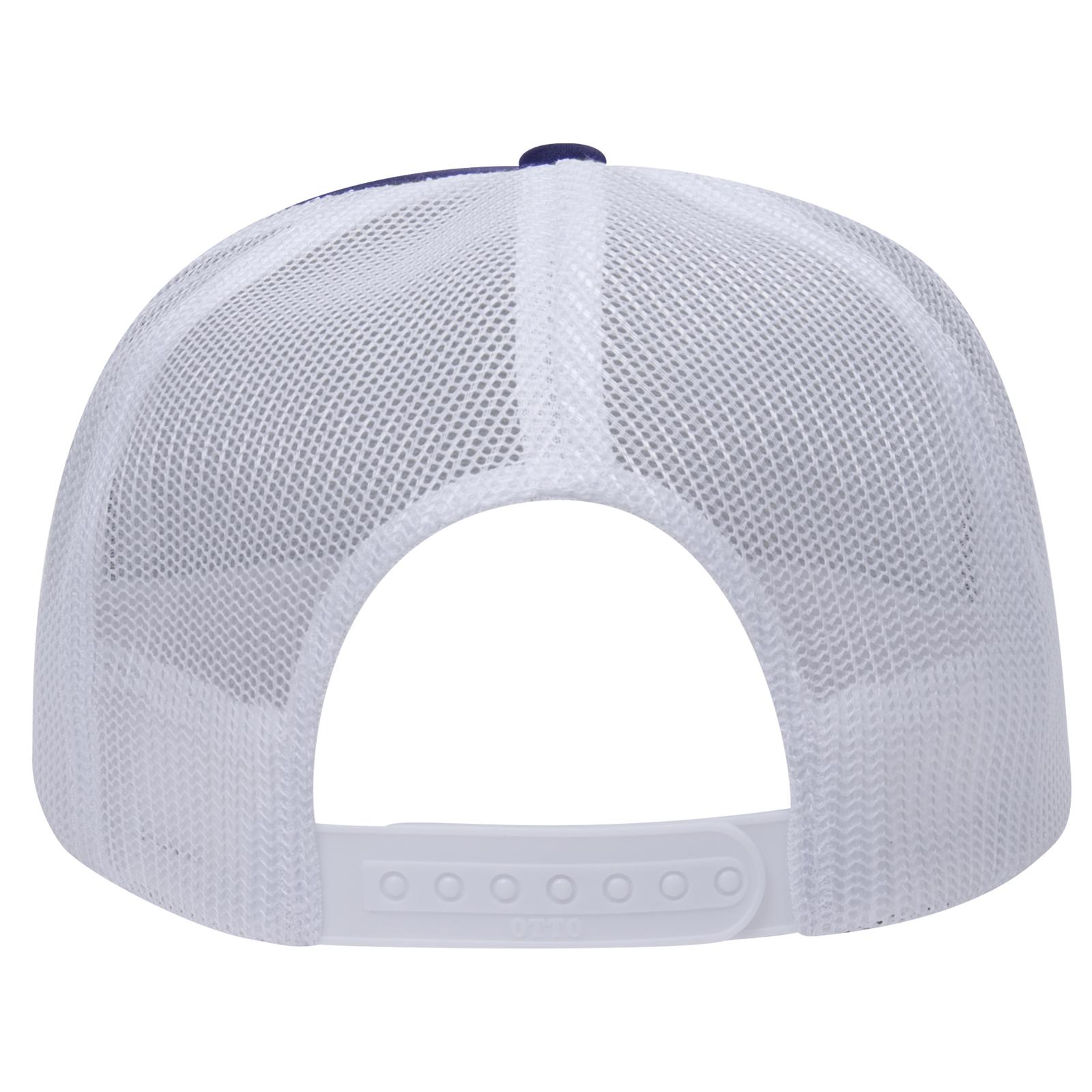 39-165 OTTO CAP 5 Panel High Crown Mesh Back Trucker Hat - Back Image