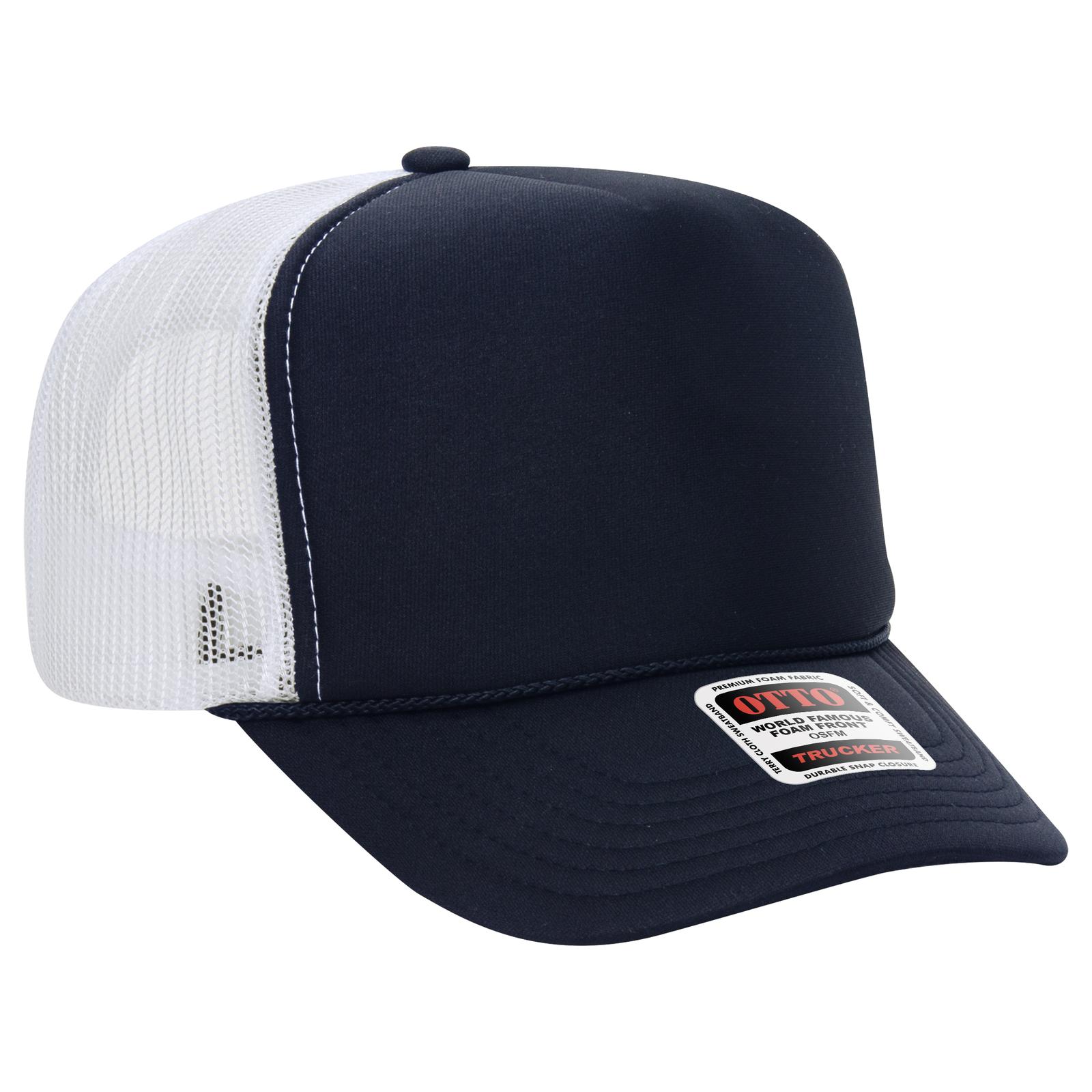 39-165 OTTO CAP 5 Panel High Crown Mesh Back Trucker Hat - Siide Image