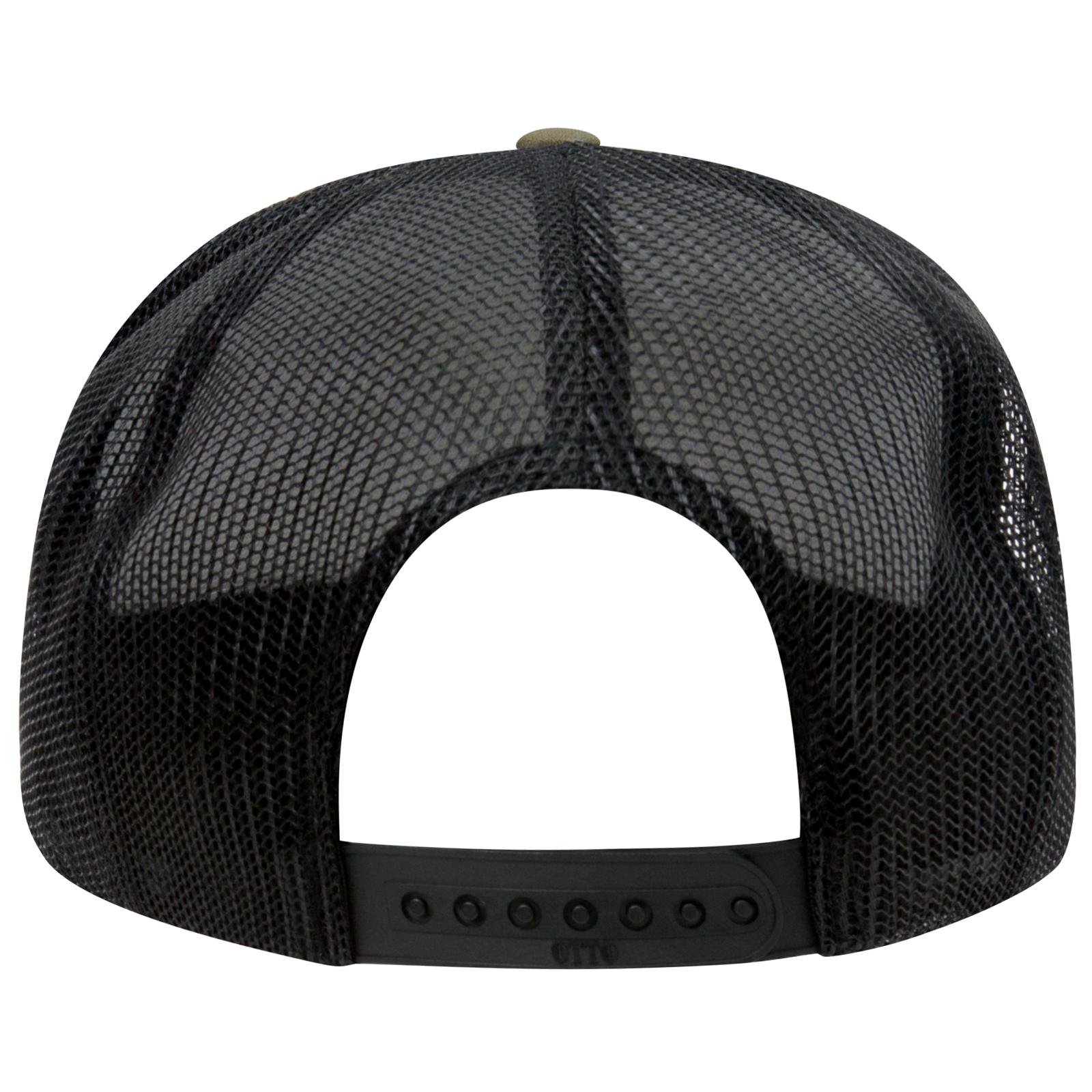 39-165 OTTO CAP 5 Panel High Crown Mesh Back Trucker Hat - Back Image