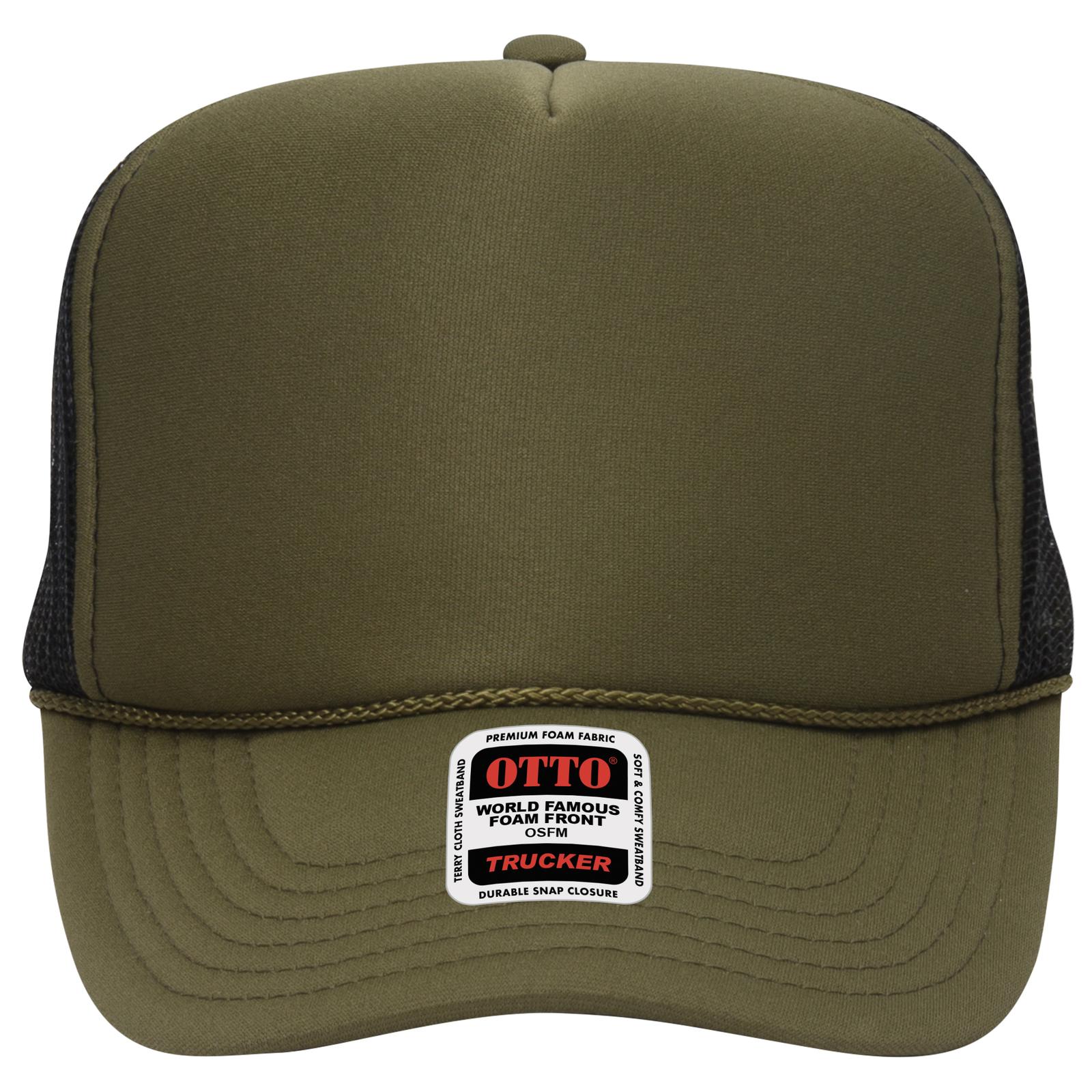 39-165 OTTO CAP 5 Panel High Crown Mesh Back Trucker Hat