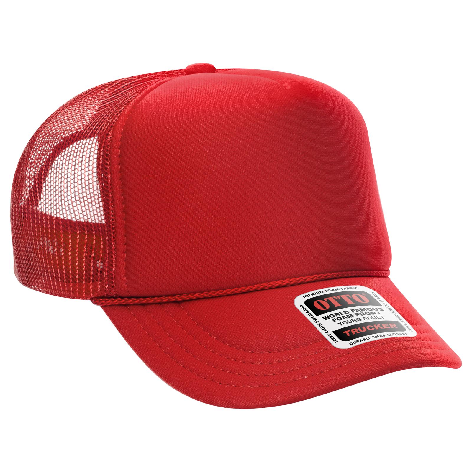39-165 OTTO CAP 5 Panel High Crown Mesh Back Trucker Hat - Siide Image