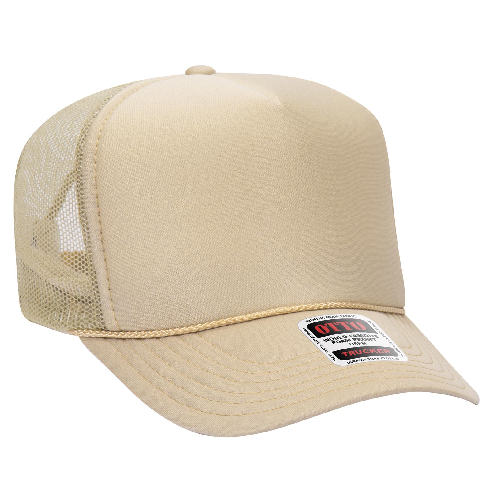 OTTO 39-165 Trucker Hat 39-165 OTTO CAP 5 Panel High Crown Mesh Back Trucker Hat - Siide Image