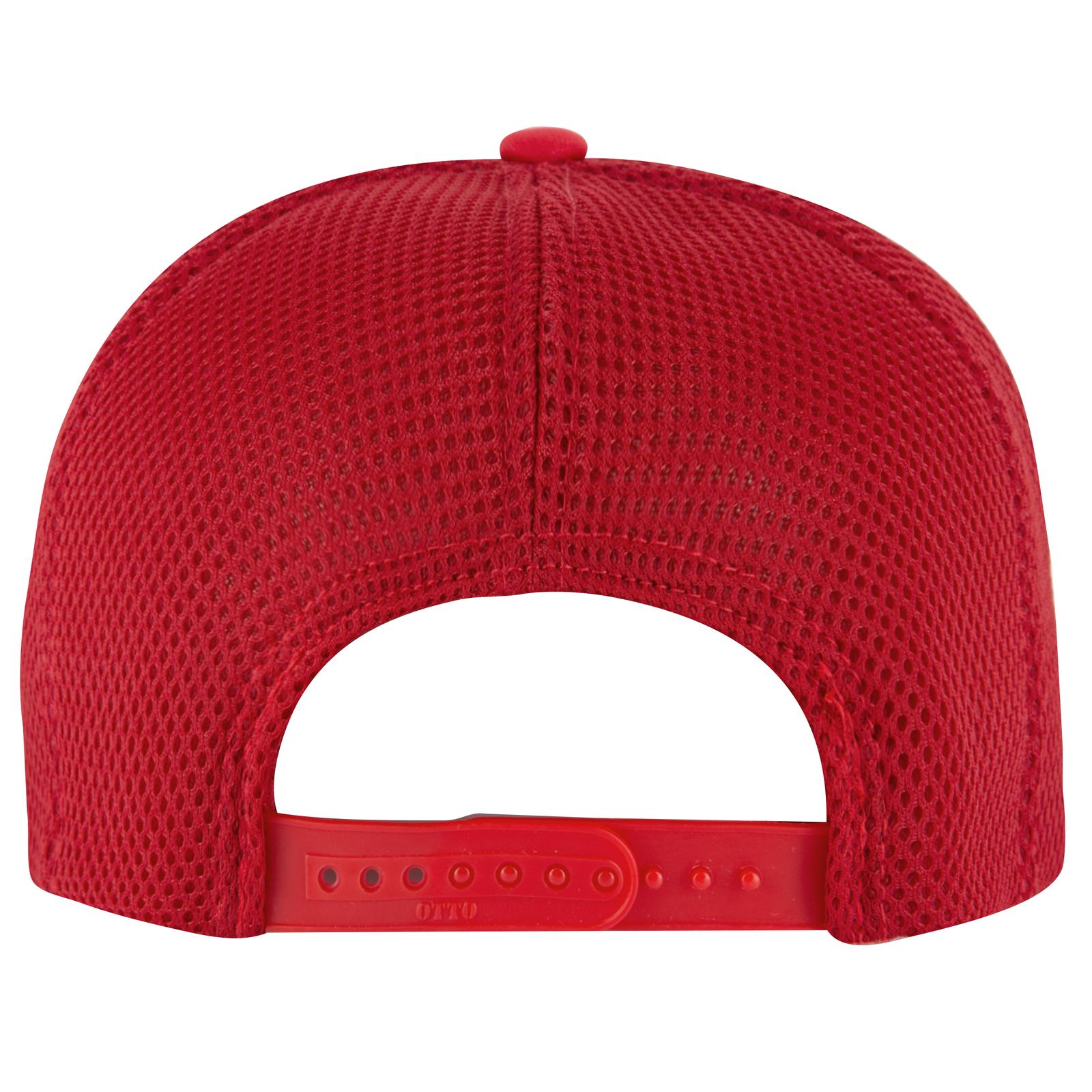 39-166 OTTO CAP 5 Panel High Profile Mesh Back Trucker Hat - Back Image
