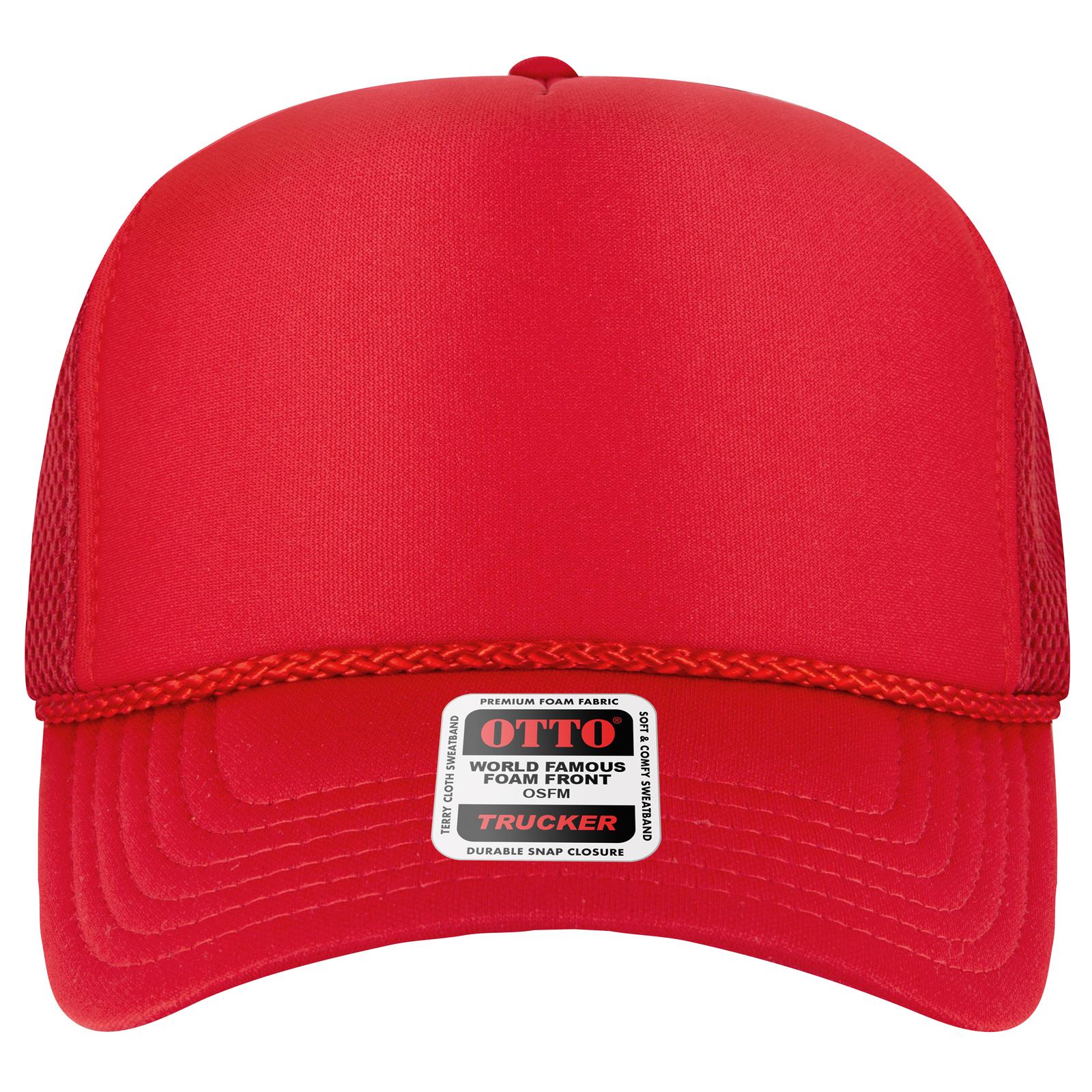 39-166 OTTO CAP 5 Panel High Profile Mesh Back Trucker Hat