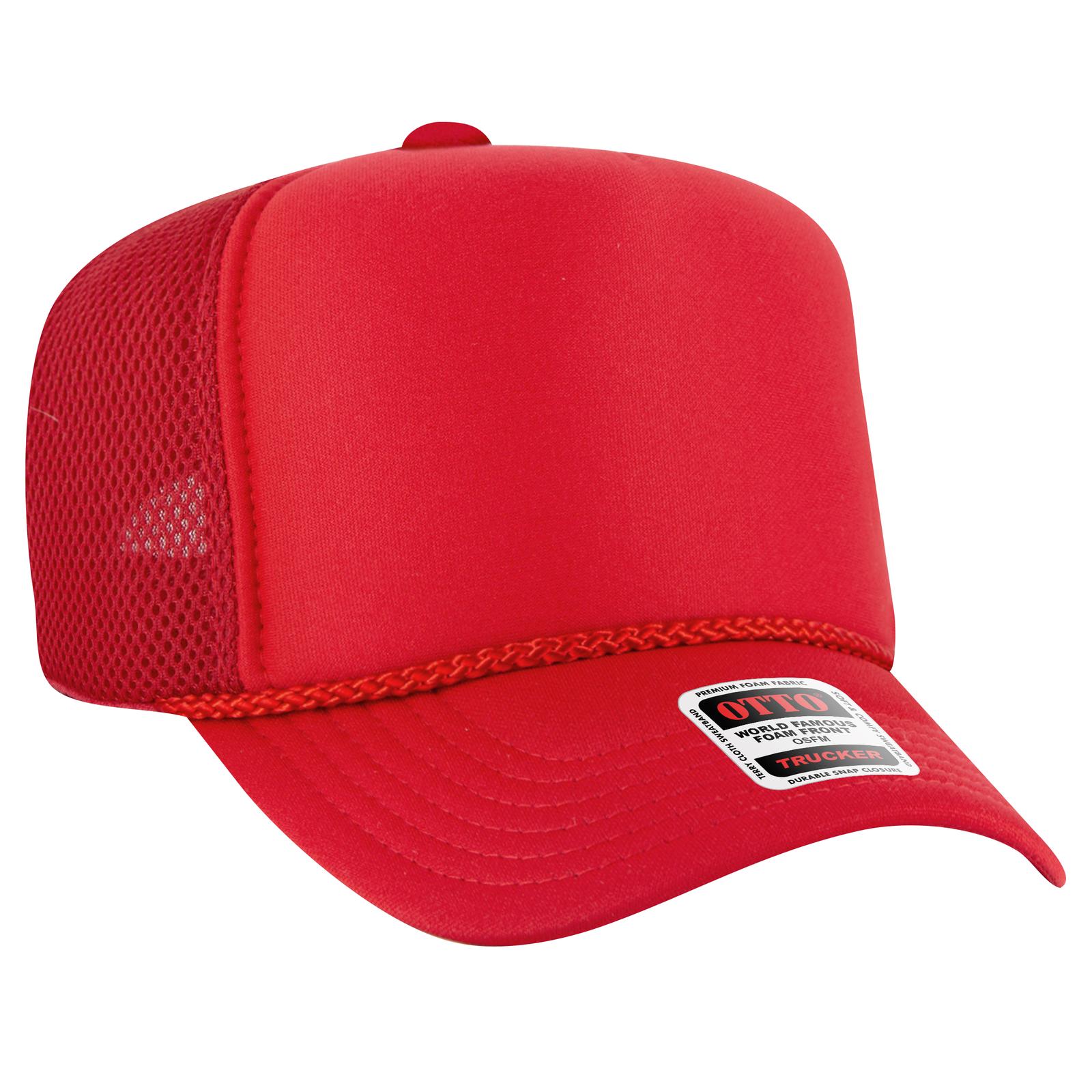 39-166 OTTO CAP 5 Panel High Profile Mesh Back Trucker Hat - Siide Image