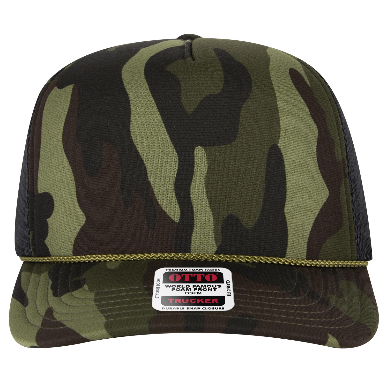 39-167 OTTO CAP " COMFY FIT" 5 Panel High Crown Mesh Back Trucker Hat