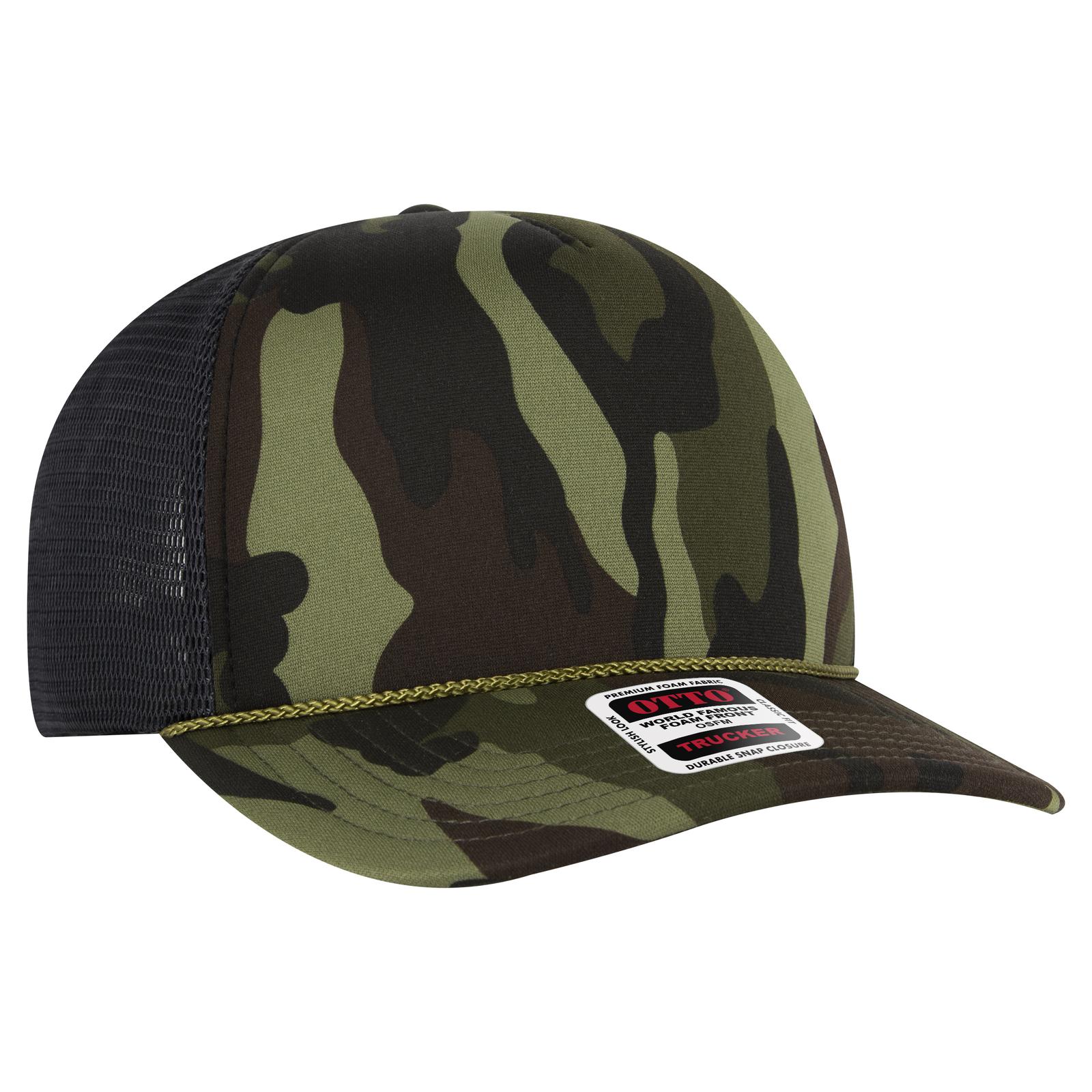 39-167 OTTO CAP " COMFY FIT" 5 Panel High Crown Mesh Back Trucker Hat - Siide Image
