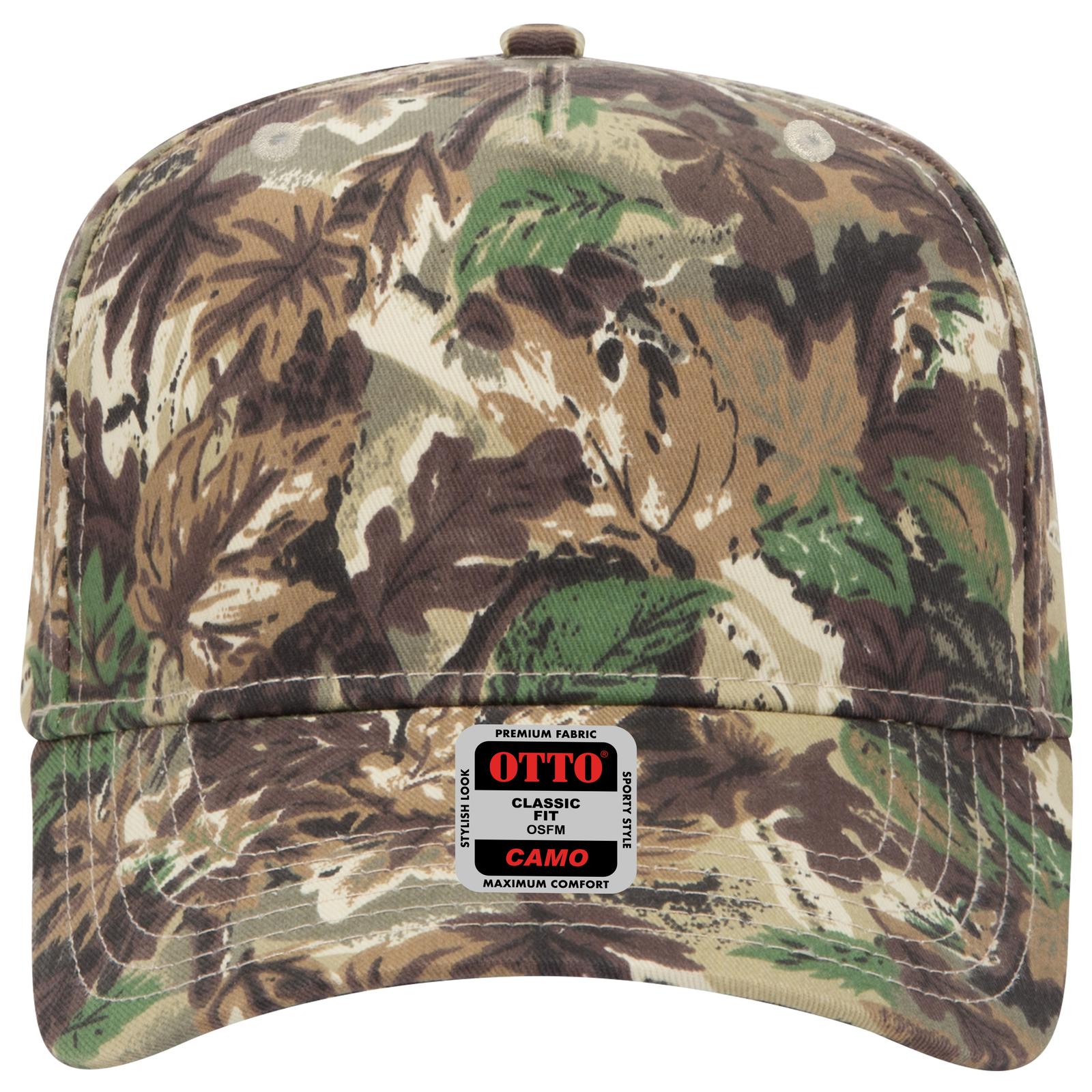46-047 OTTO CAP Camouflage 5 Panel Mid Profile Baseball Cap Zoom Image