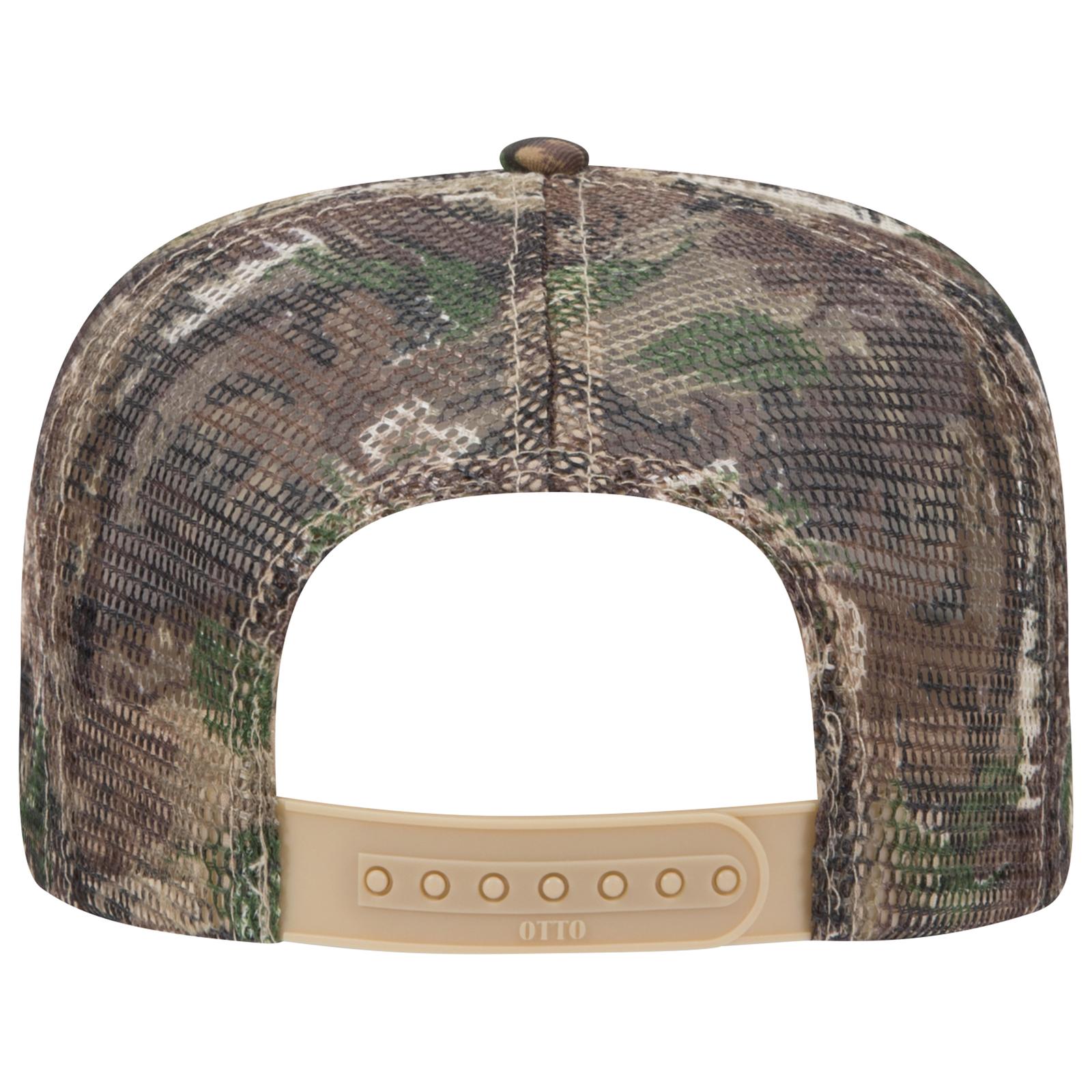 47-049 OTTO CAP Camouflage 5 Panel Mid Crown Mesh Back Trucker Hat 47-049 OTTO CAP Camouflage 5 Panel Mid Crown Mesh Back Trucker Hat - Back Image